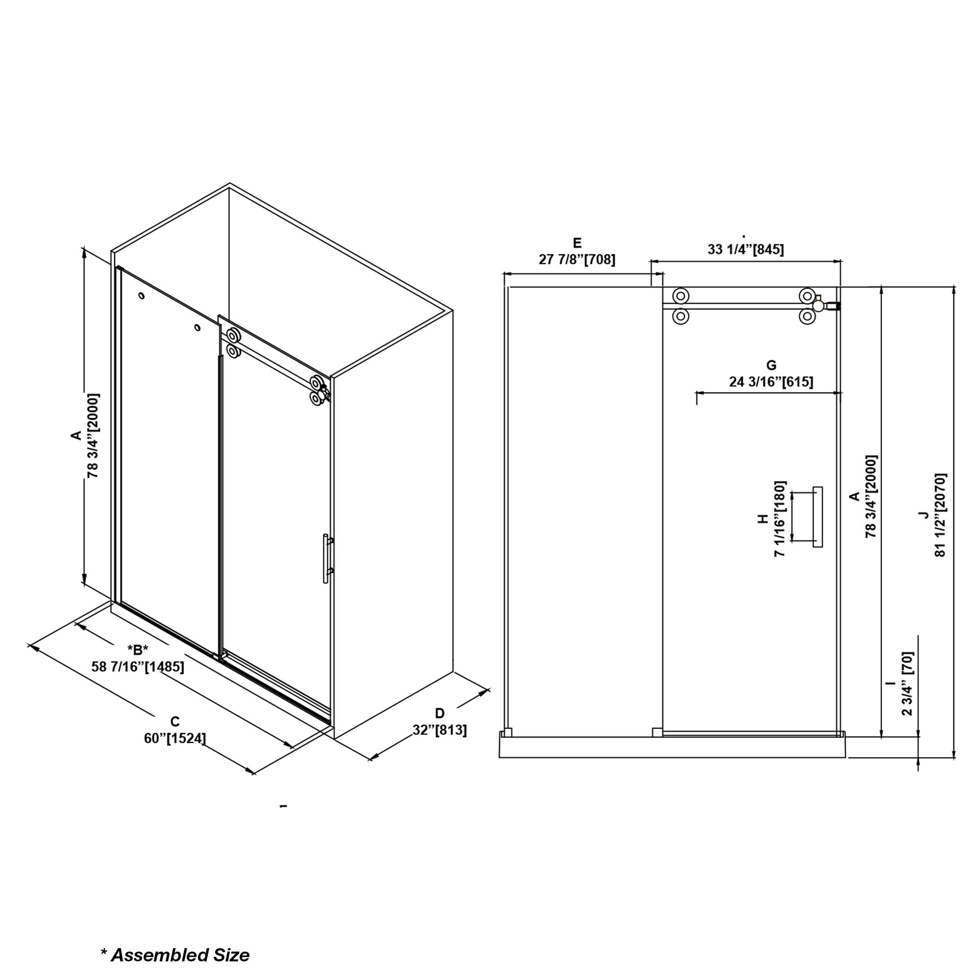 OVE Decors Sydney Matte Black 58-1/2-in to 60-in W x 78.75-in H ...