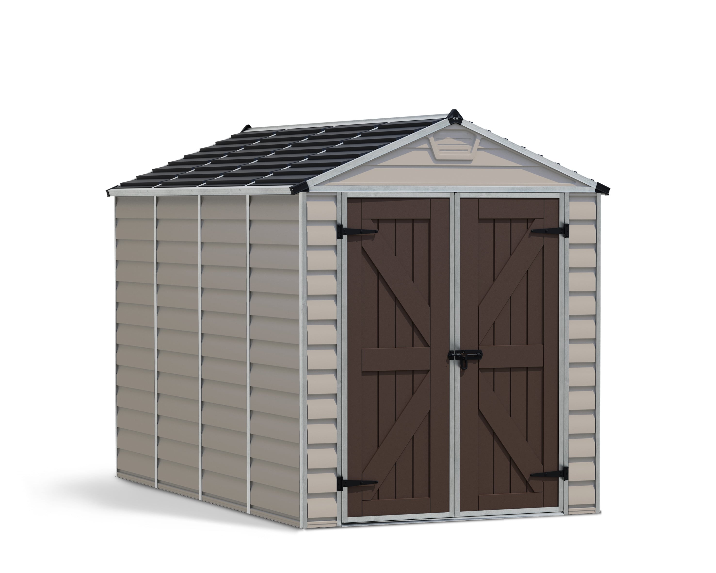 Canopia by Palram 703390 6-ft x 10-ft Skylight Brown Gable Resin Storage Shed (Floor Included)