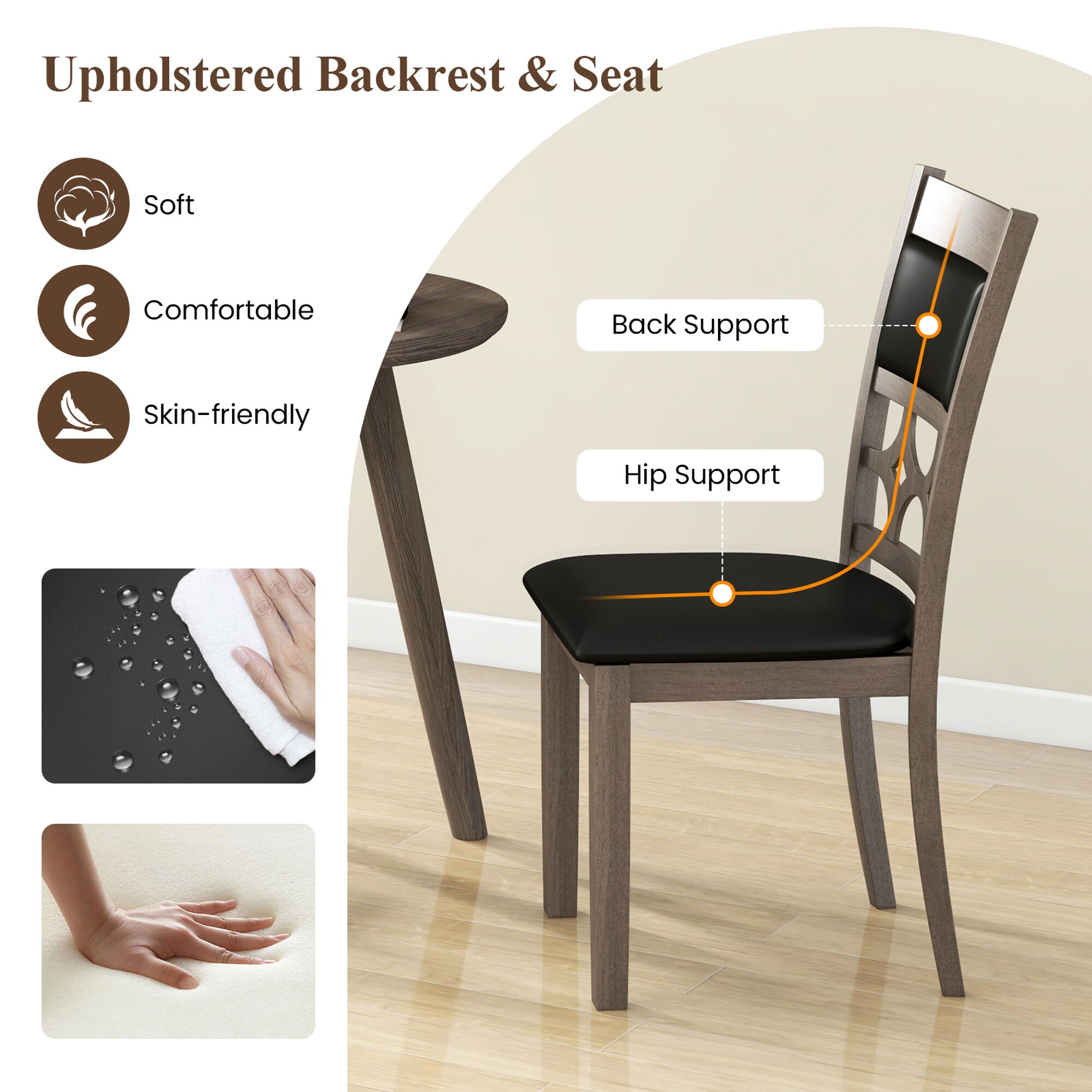 Costway HCST04596 Dining-Chairs - View #6