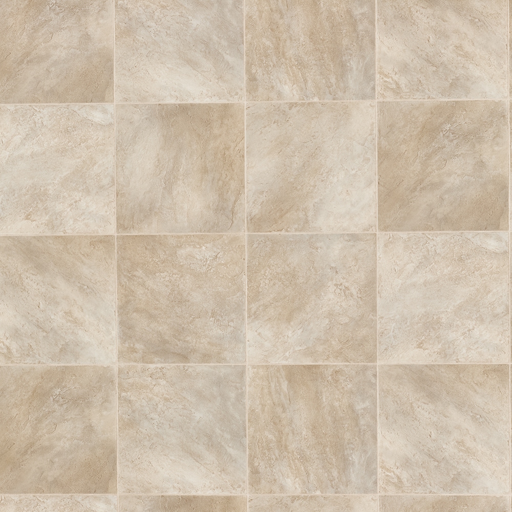 Style Selections L005V-936-S0609 (Sample) Dune Shell Brown Stone look 5-mil Waterproof and Water Resistant Glue down Sheet Vinyl (Cut-to-Length)