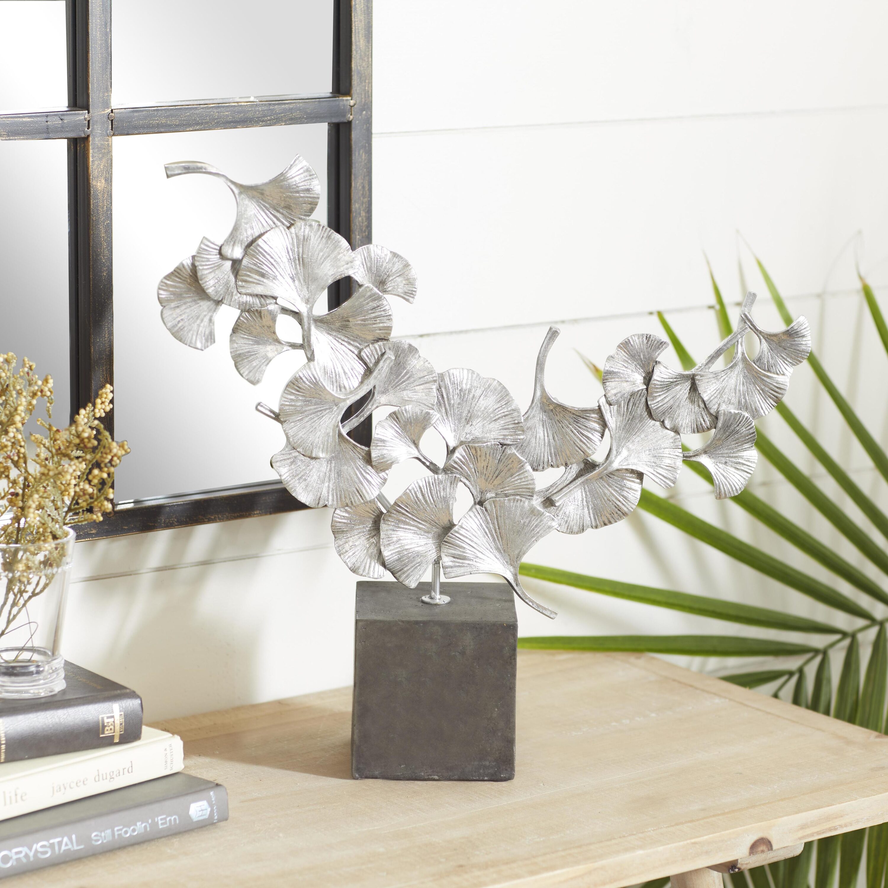Grayson Lane 94149 Silver Stone Modern Sculpture