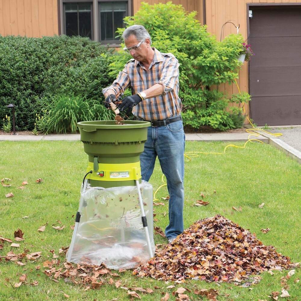 Shreds 12 Gallons Of Leaves Per Minute With Adjustable Setting Switch For Wet or Dry Leaves Electric Leaf Mulcher Shredder Bladeless High Capacity Fast and Easy 13 AMP 8000 RPM Workhorse Efficient 