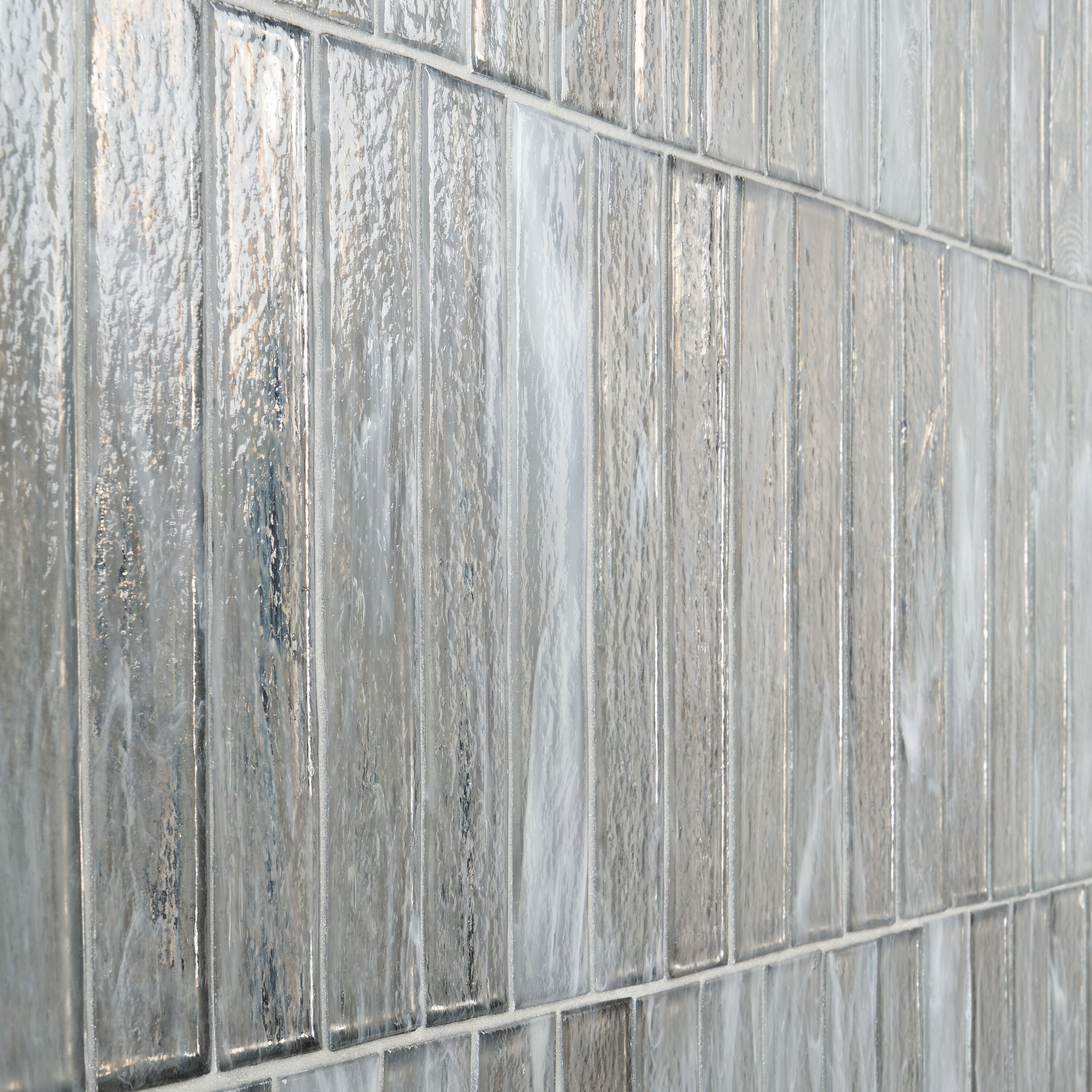 Apollo Brick Polished Silver Glass Subway Wall Tile