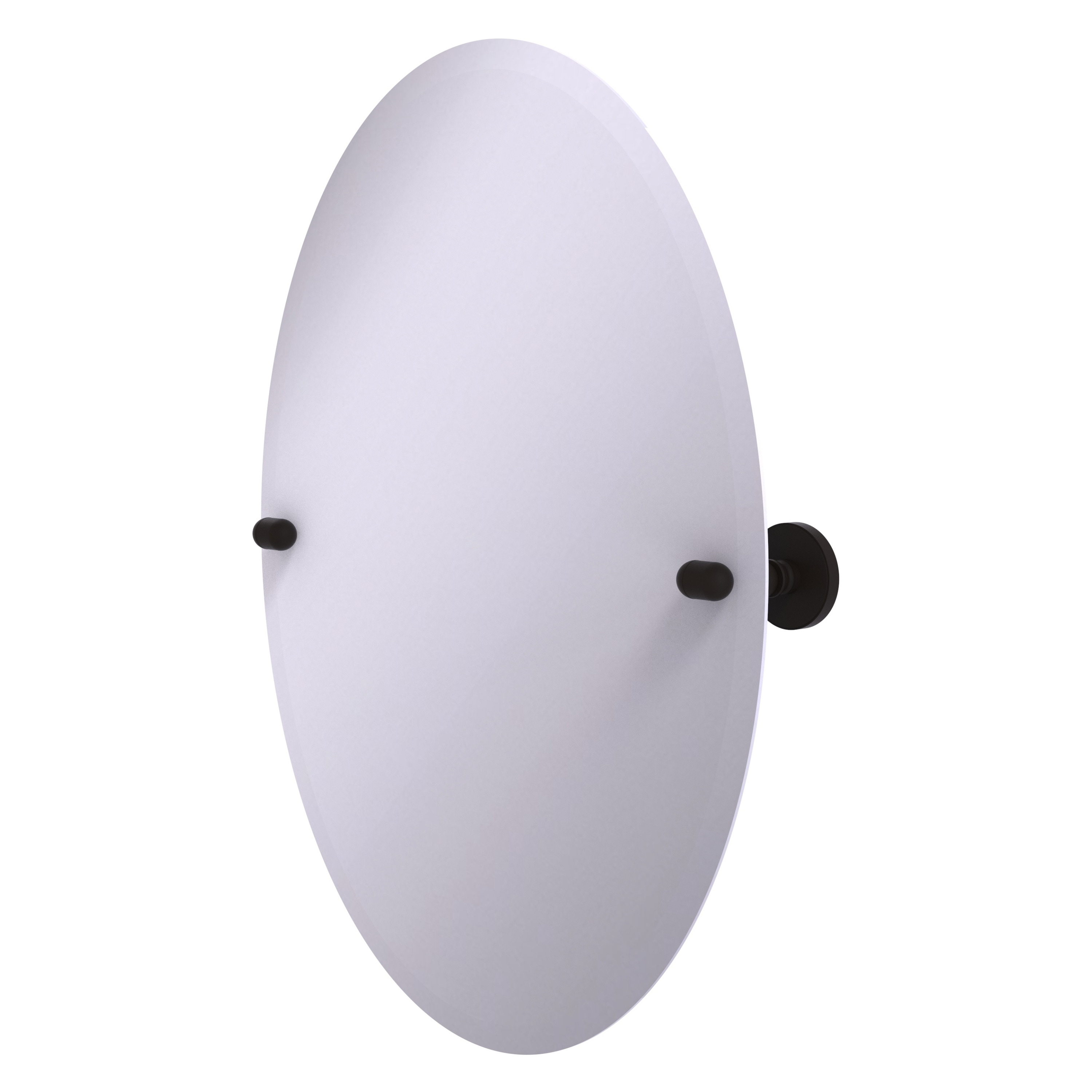 Allied Brass TA-91-ORB Tango 21-Inches x 28-Inches Beveled Frameless Oval Tilting Bathroom Vanity Mirror ( Oil-rubbed Bronze )