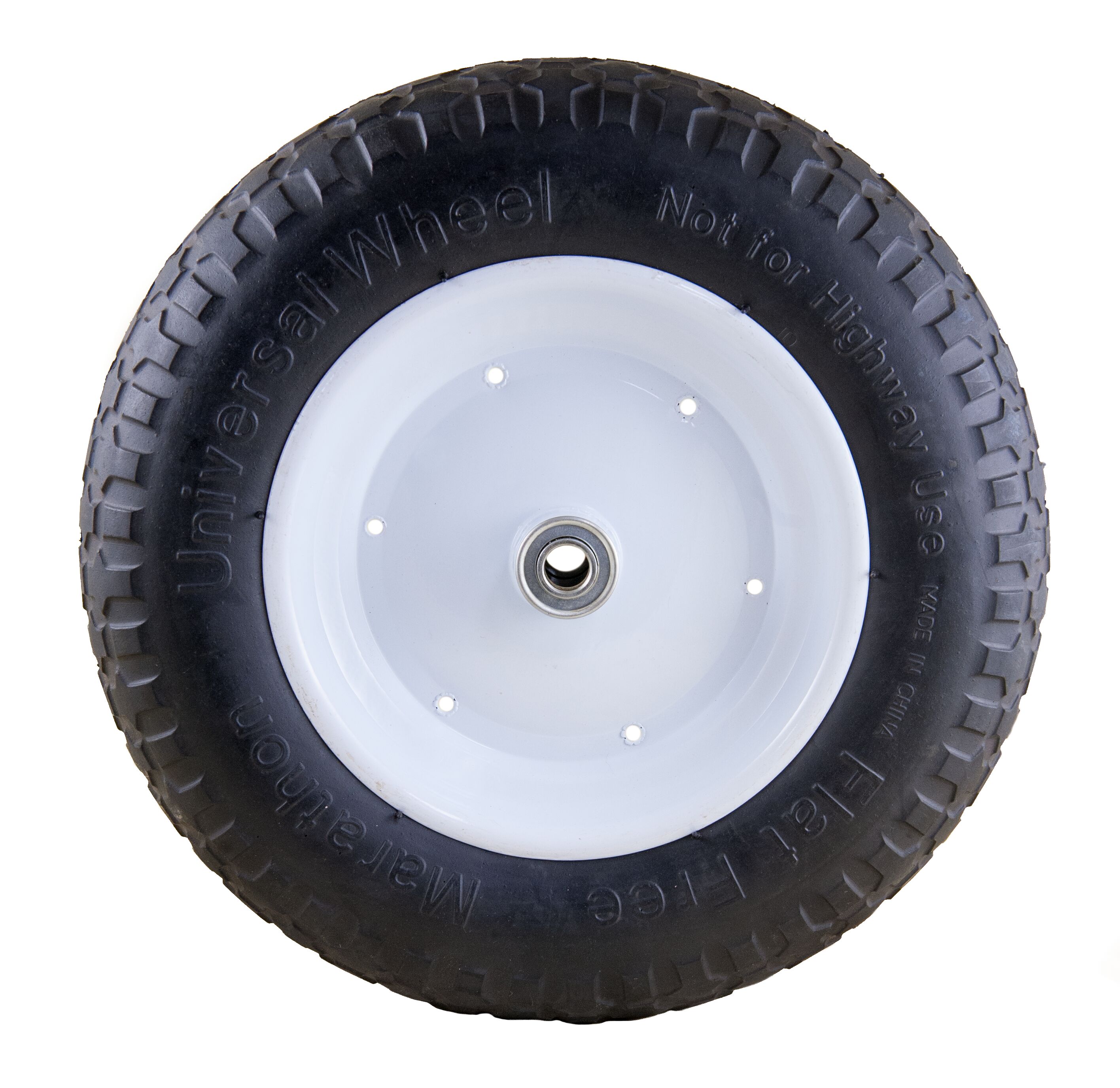 Marathon Universal Fit Flat Free 14.5-inch Tire and Wheel Assembly ...