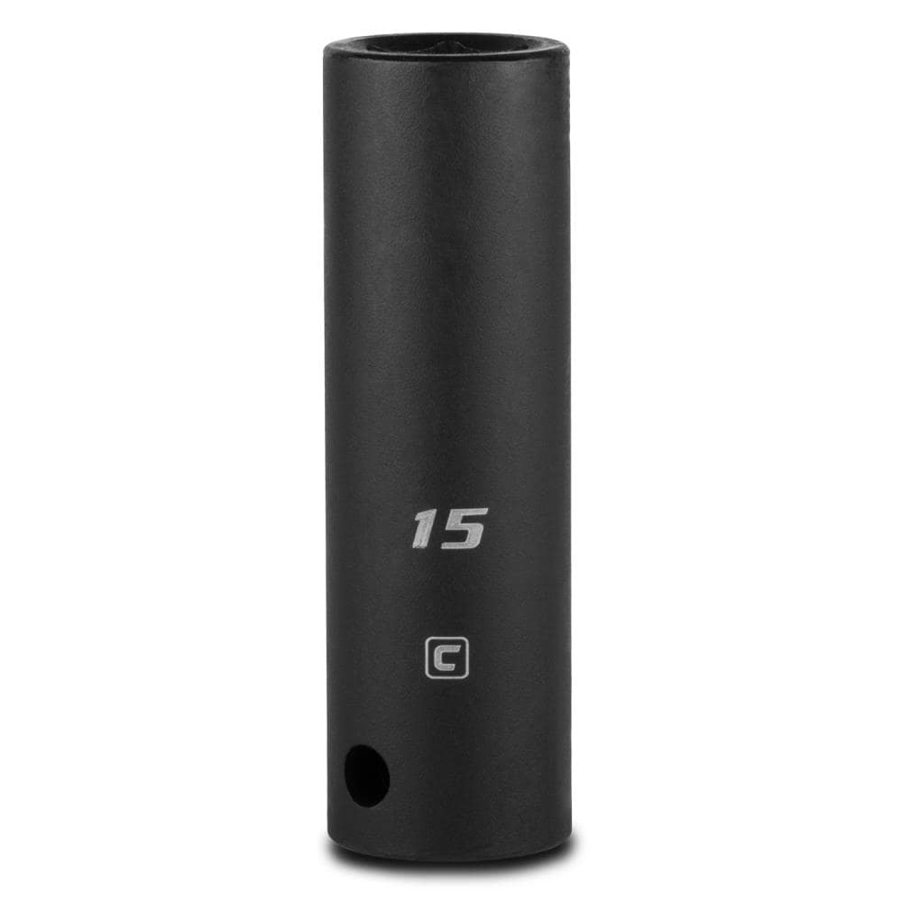 Capri Tools CP55215 Metric 1/2-in Drive 15mm 6-point Impact Socket Individual