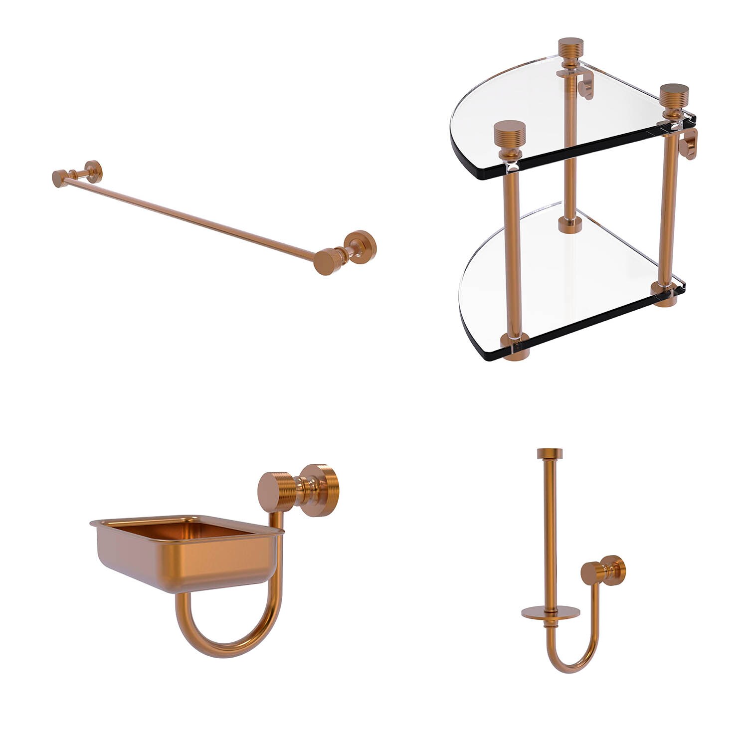 Allied Brass FT-3-BBR Bathroom-Shelves - View #3