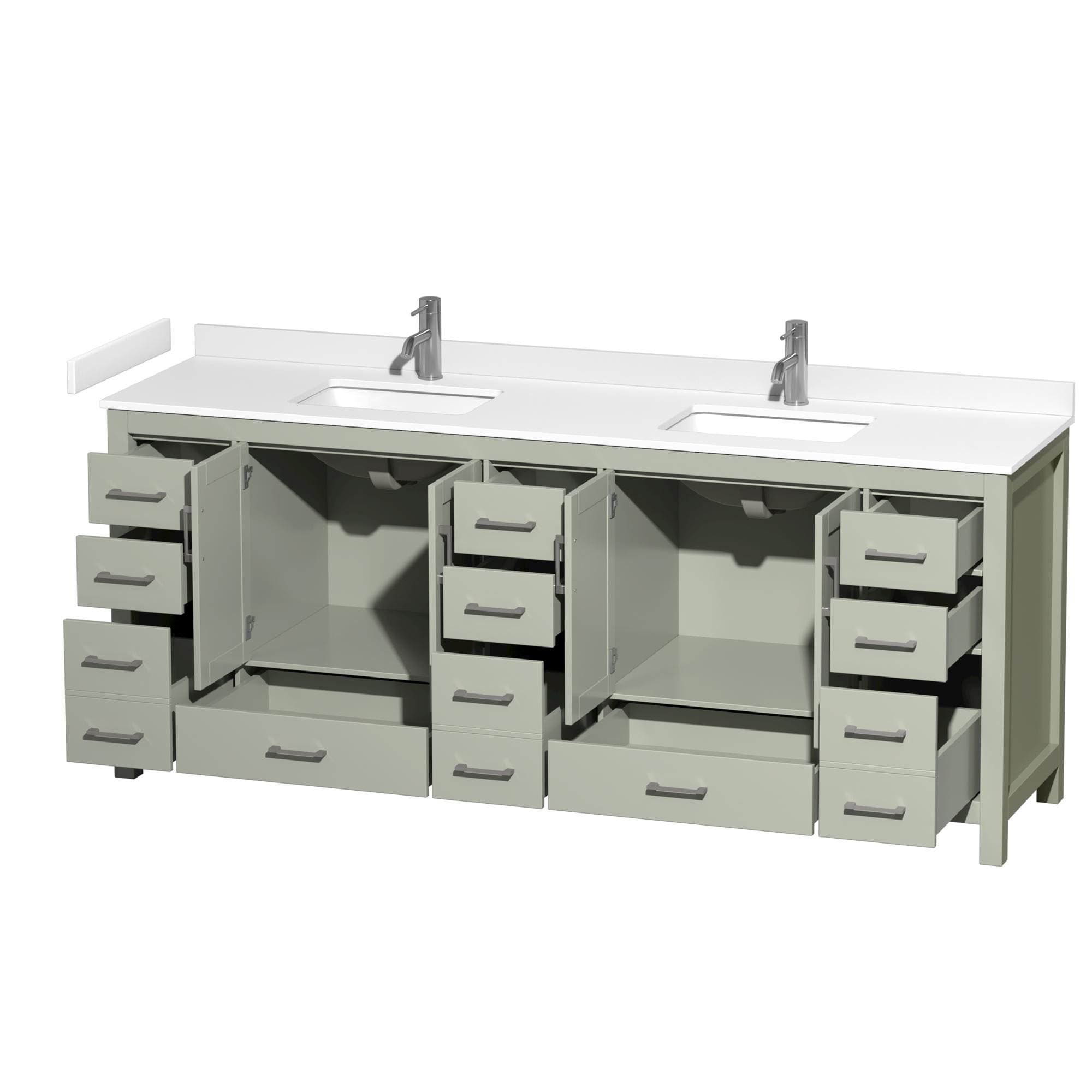 Wyndham Collection WCS141484DLGWCUNSMXX Bath-Vanity-Combo - View #2