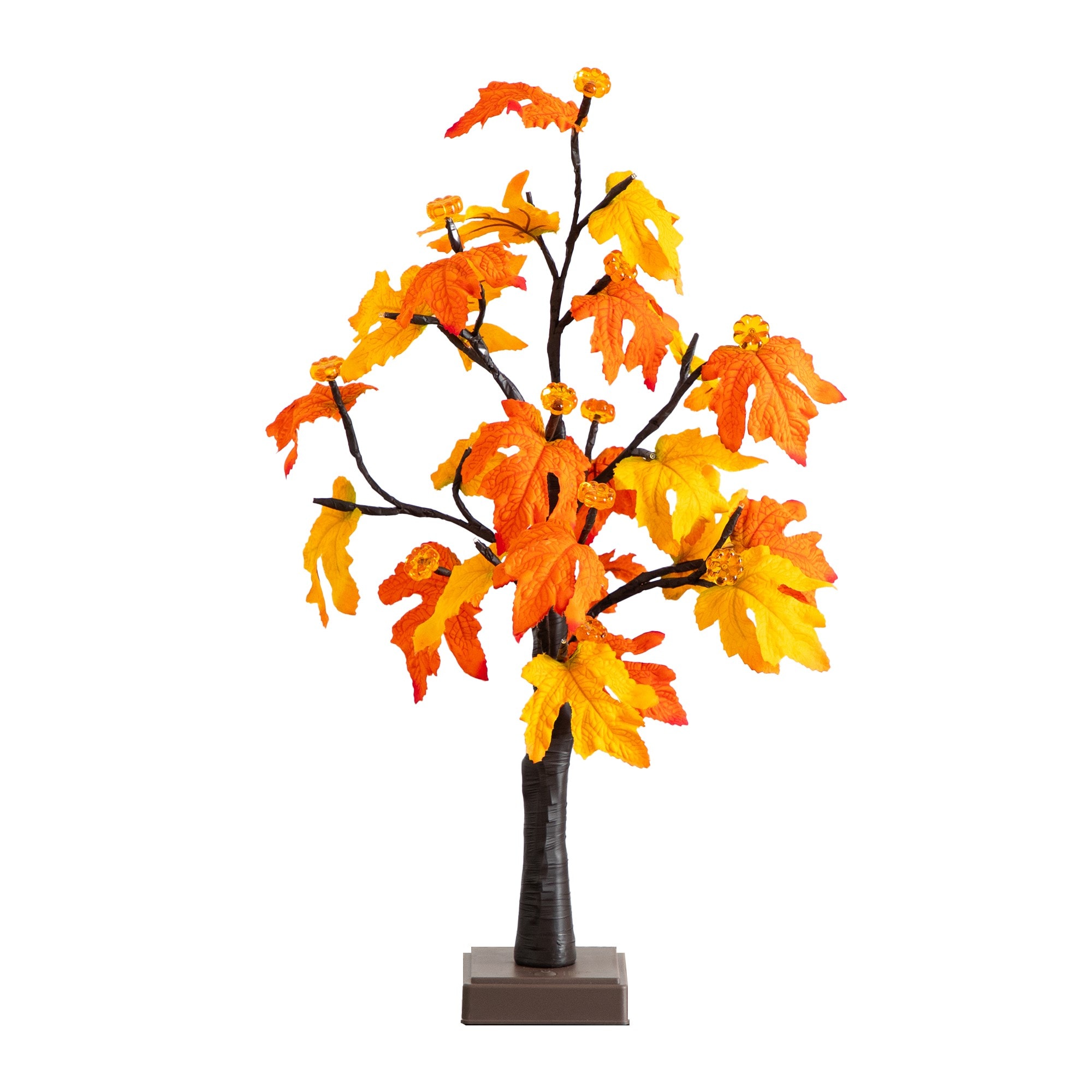 Nearly Natural 24-in Lighted Harvest Artificial tree Tree