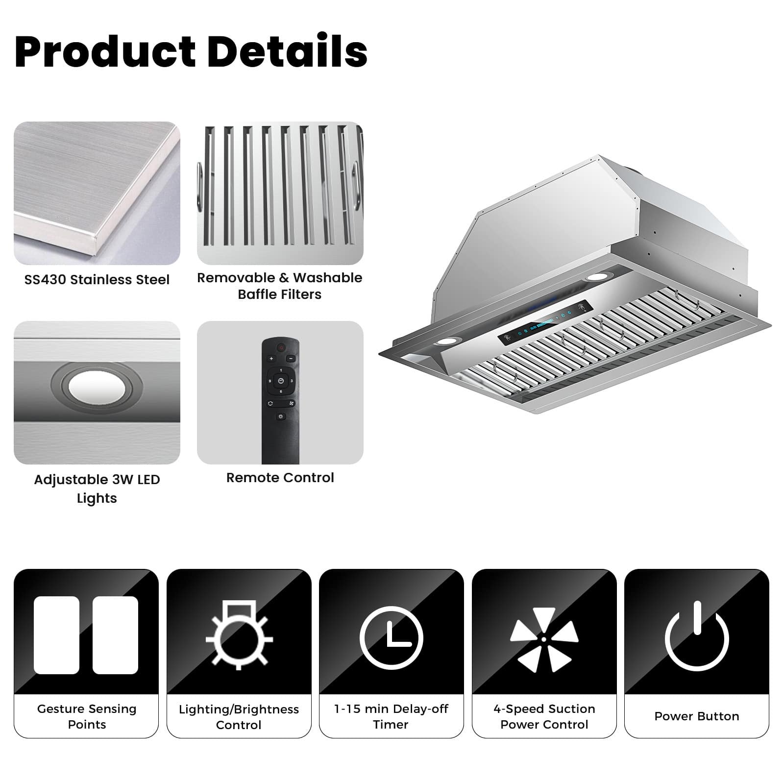 DIVAN DLB02-30-GC Undercabinet-Range-Hoods - View #12