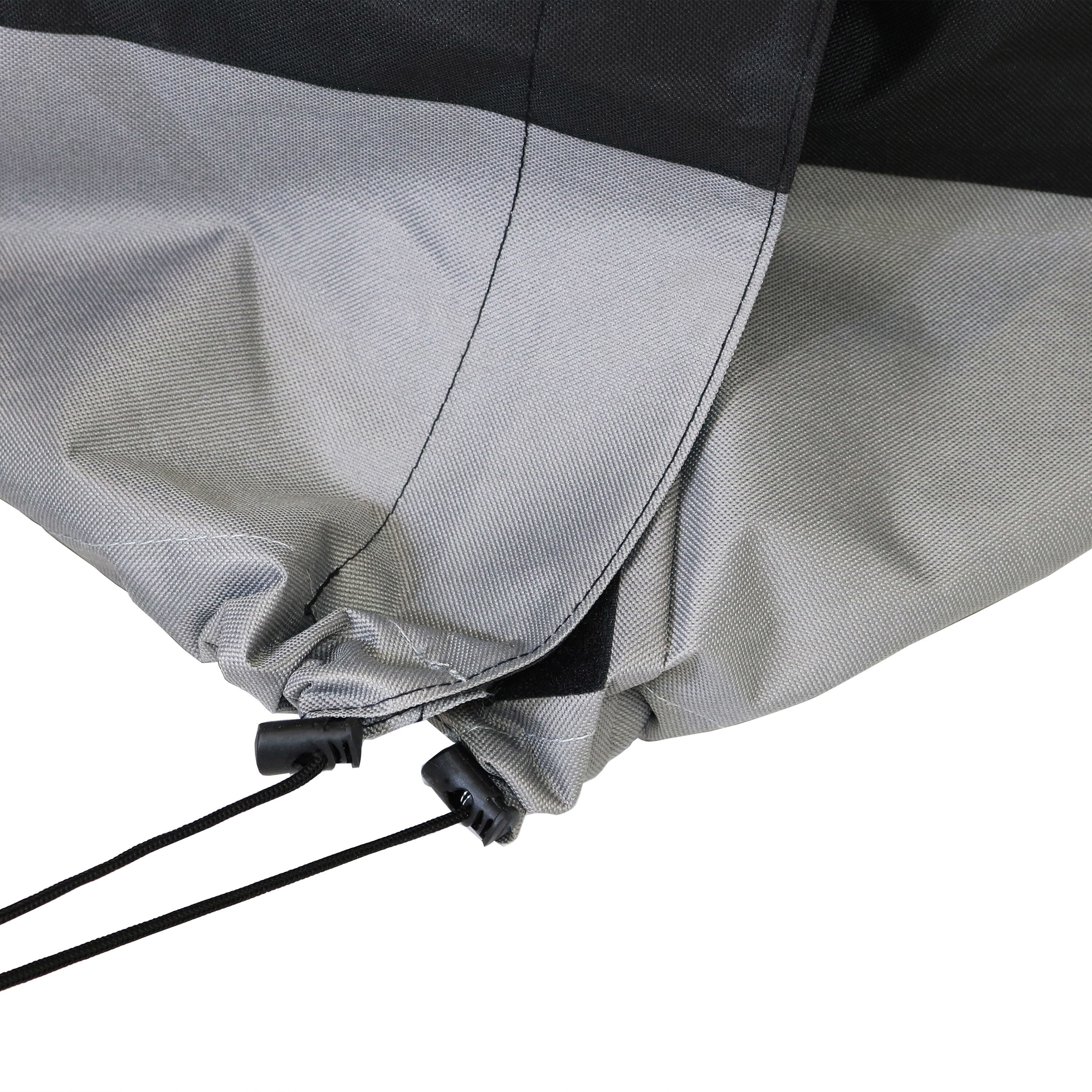 Gray and Black Heavy-Duty Polyester Firewood Rack Cover