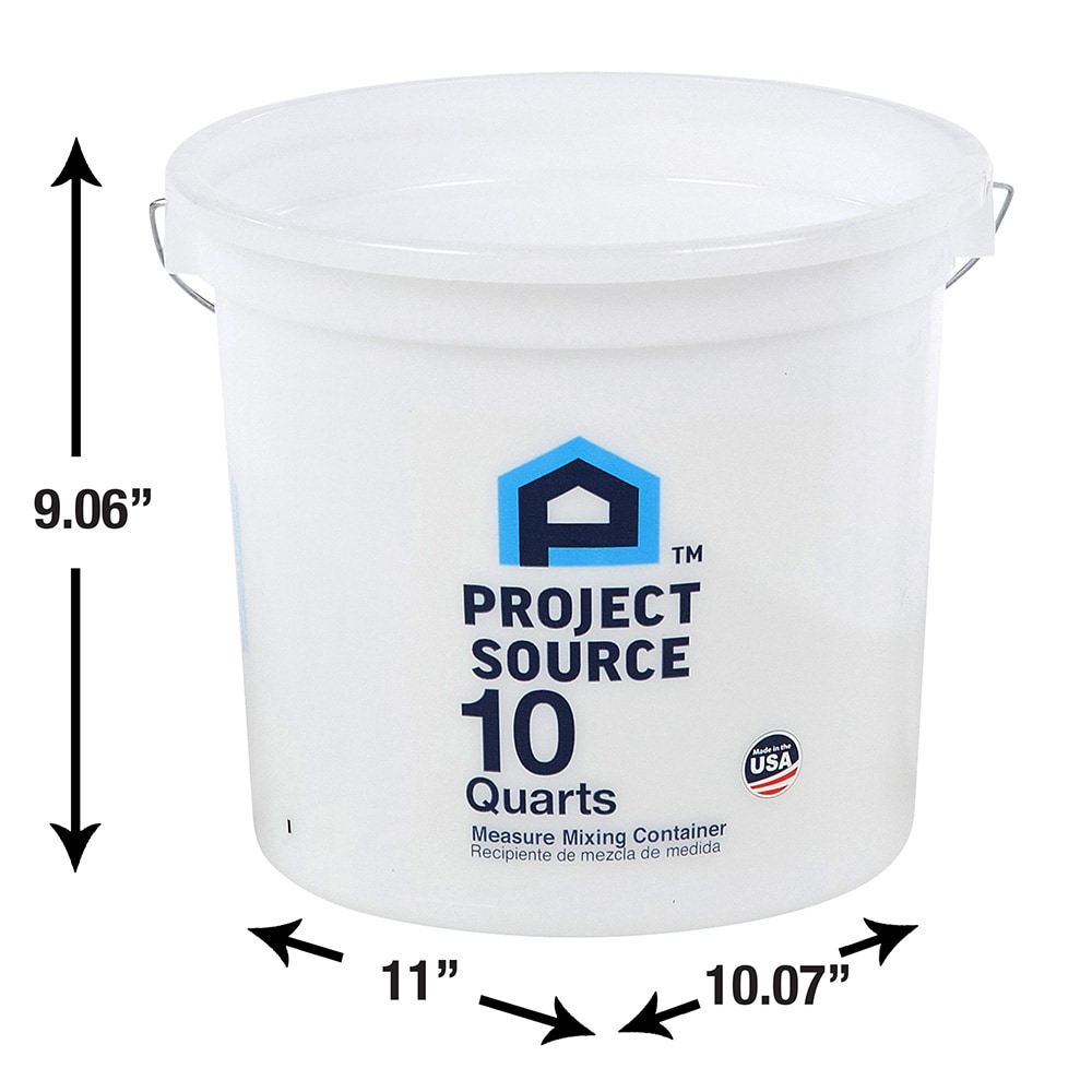 Project Source 10 Quart Plastic Paint Bucket In The Buckets Department   66377830 