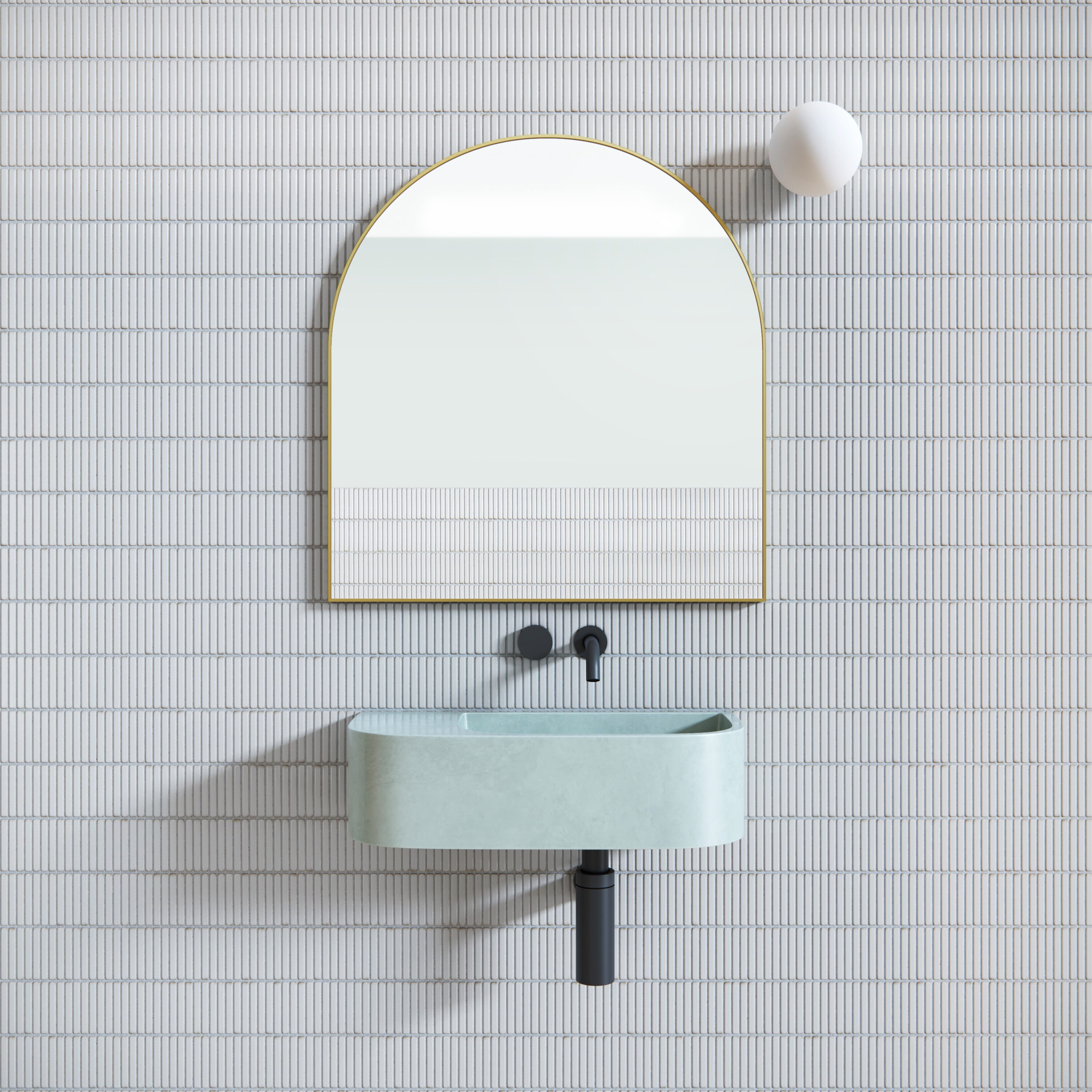 Glass Warehouse MF-ARC-32X30-SB Decor-Mirrors - View #2