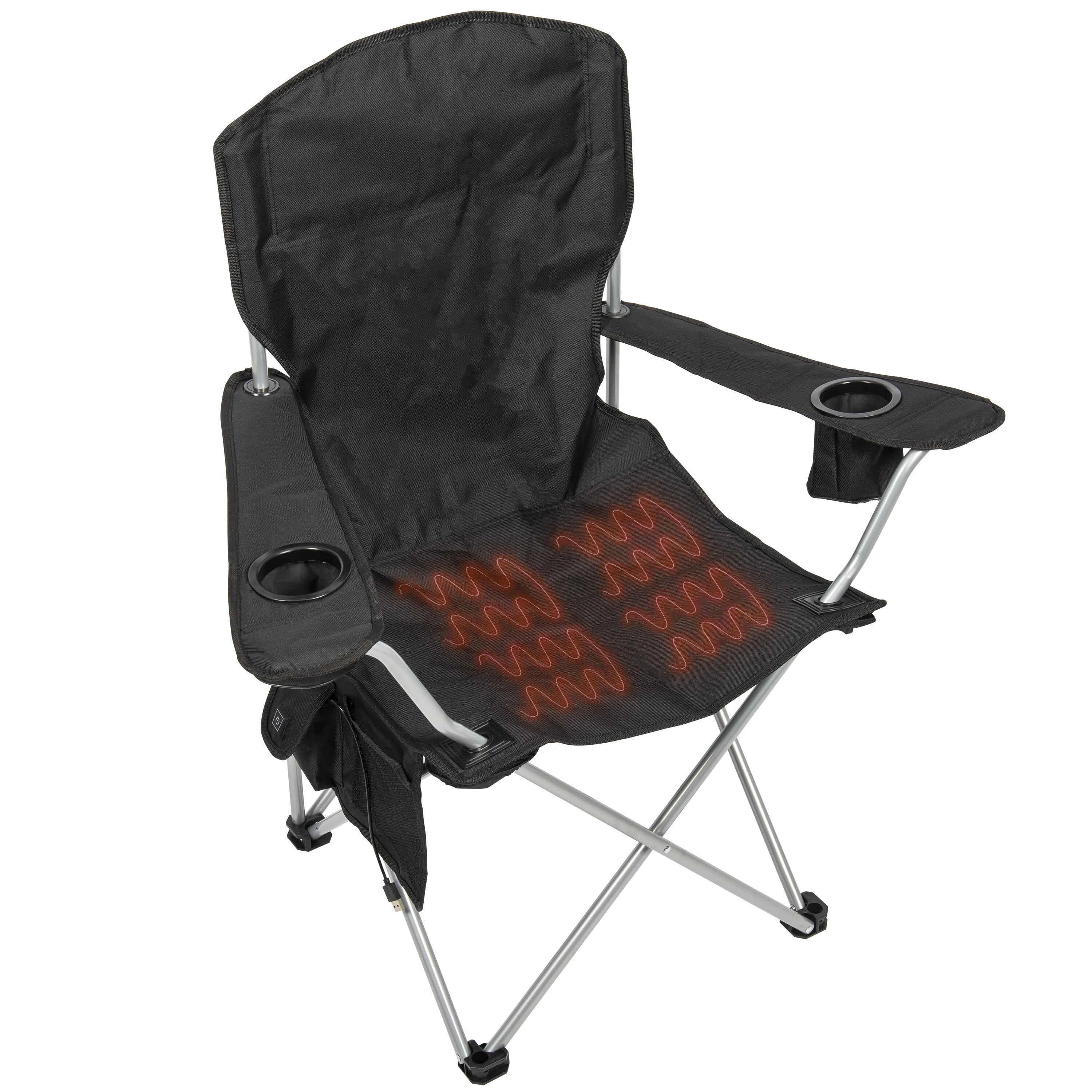 Camp & Go Heated Deluxe Quad Chair | unisex | Black
