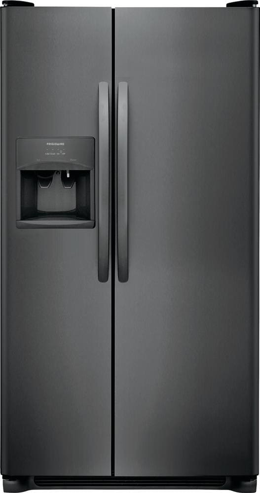 frigidaire black stainless steel fridge