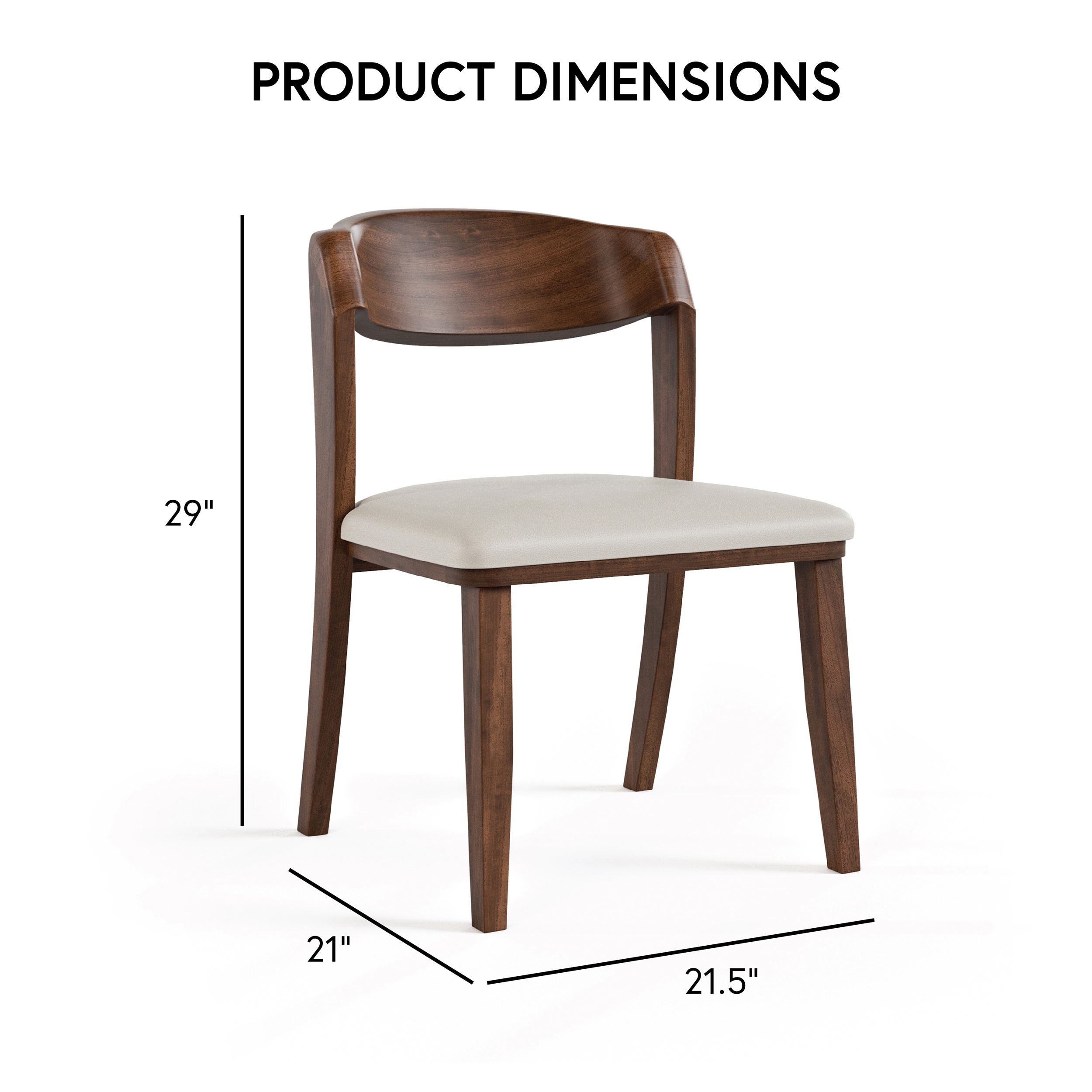 Furniture of America IDF-30004WN-SC Dining-Chairs - View #3