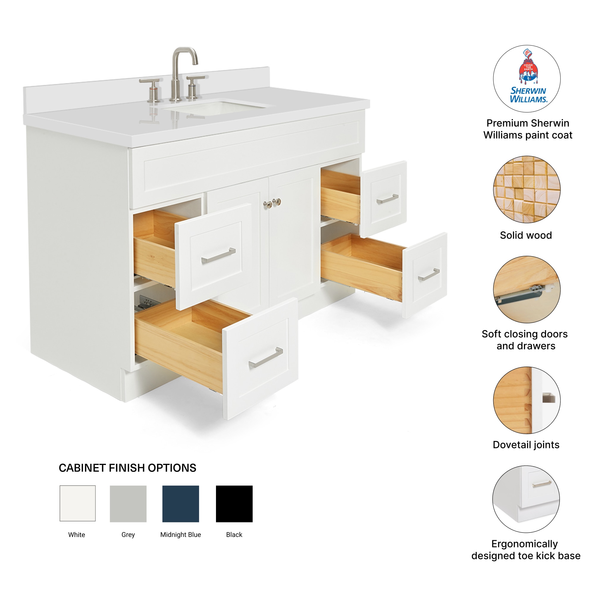 ARIEL F055SWQRVOWHT Bath-Vanity-Combo - View #4