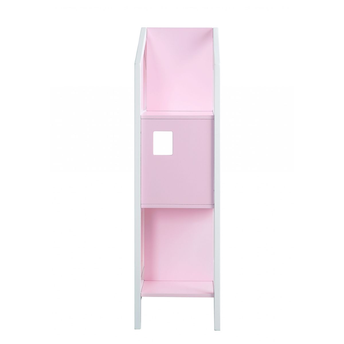 HomeRoots Amelia Pink Wood 5-Shelf Bookcase (14-in W x 50-in H x 33-in ...