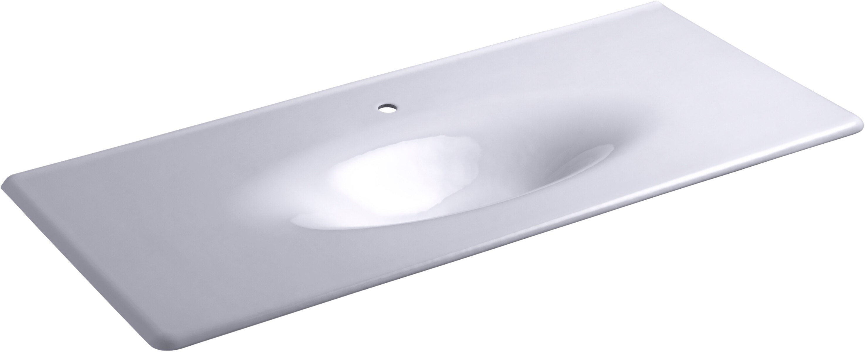 KOHLER Solid/Expressions 49.625 in. Solid Surface Vanity Top in White Expressions without Basin
