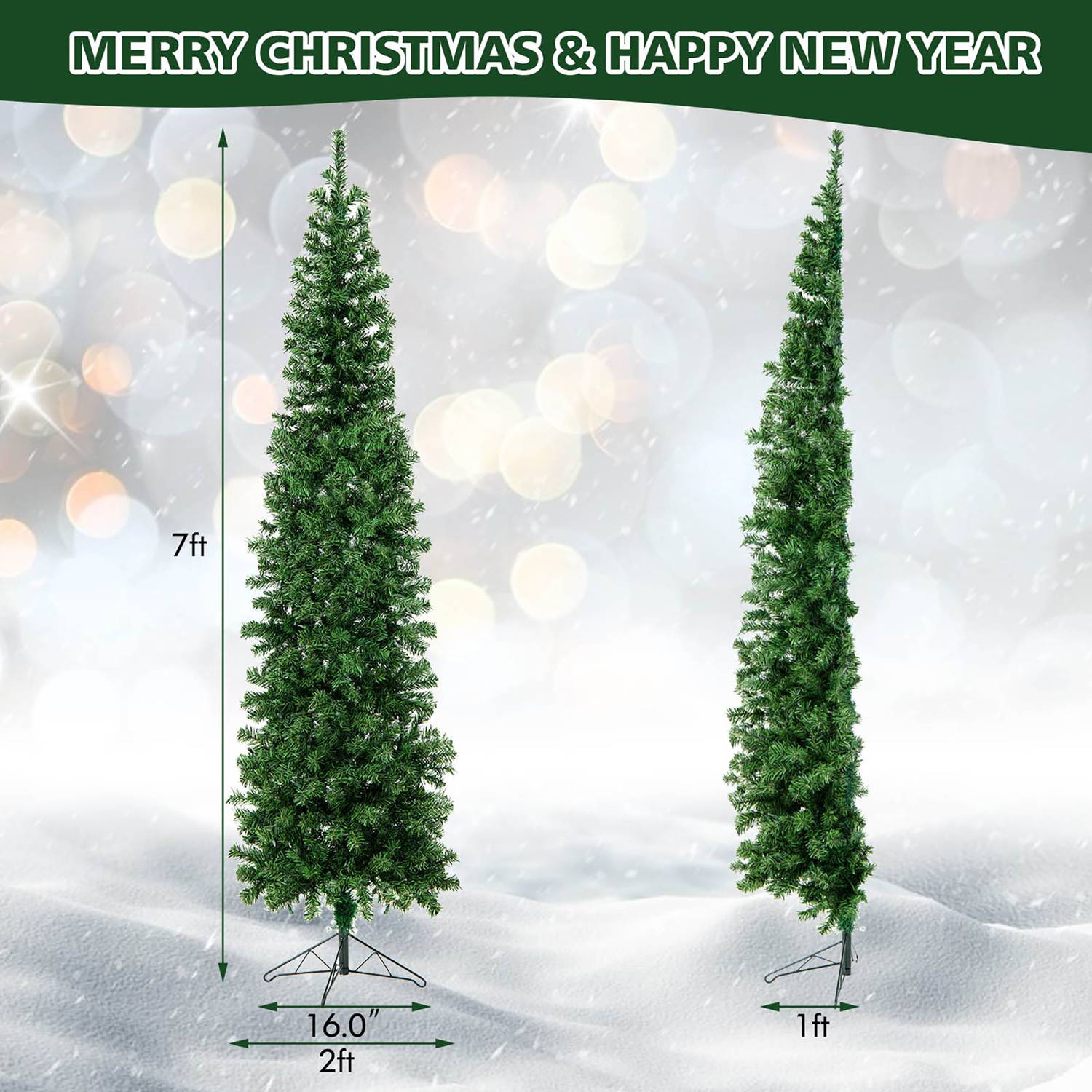 Costway CSHY000462 Artificial-Christmas-Trees - View #3