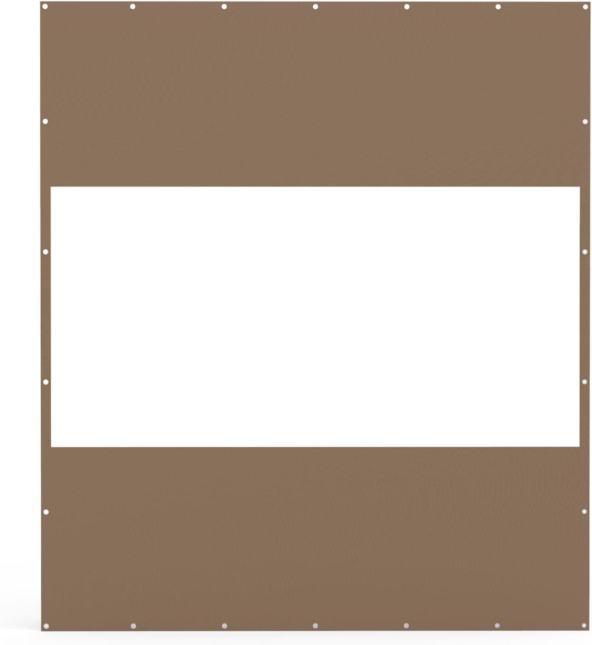 Clihome CL-FOPC238847 7.94-ft x 6.92-ft Heavy Duty Curtain Brown Gazebo curtains