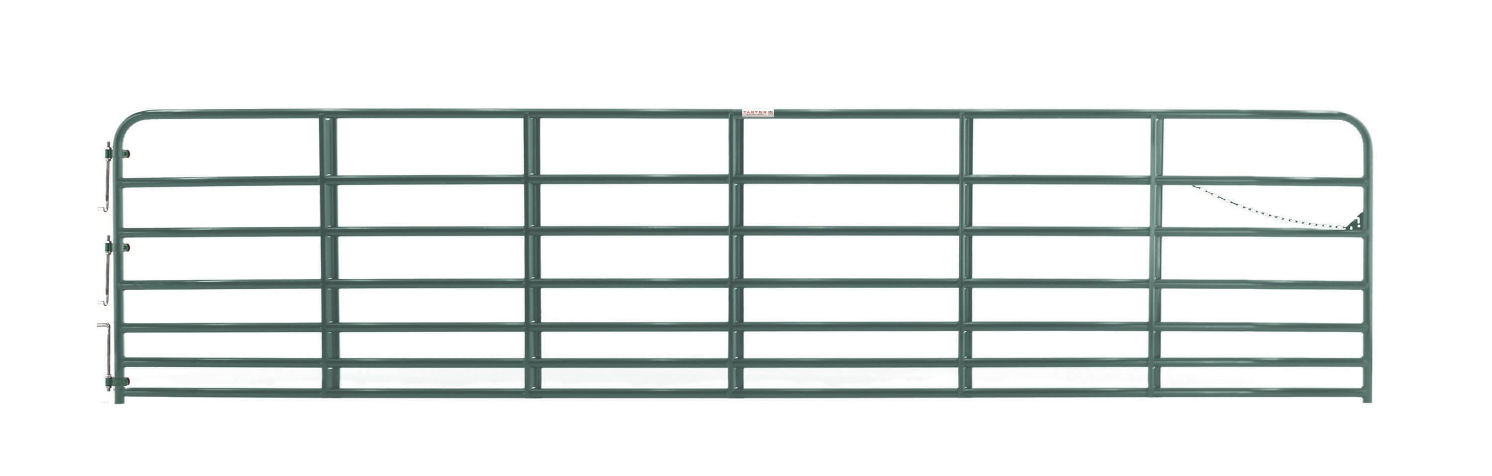 Tarter RGB18T 4-ft H x 18-ft W Green powder over e-coat Steel Farm Corral Fence gate