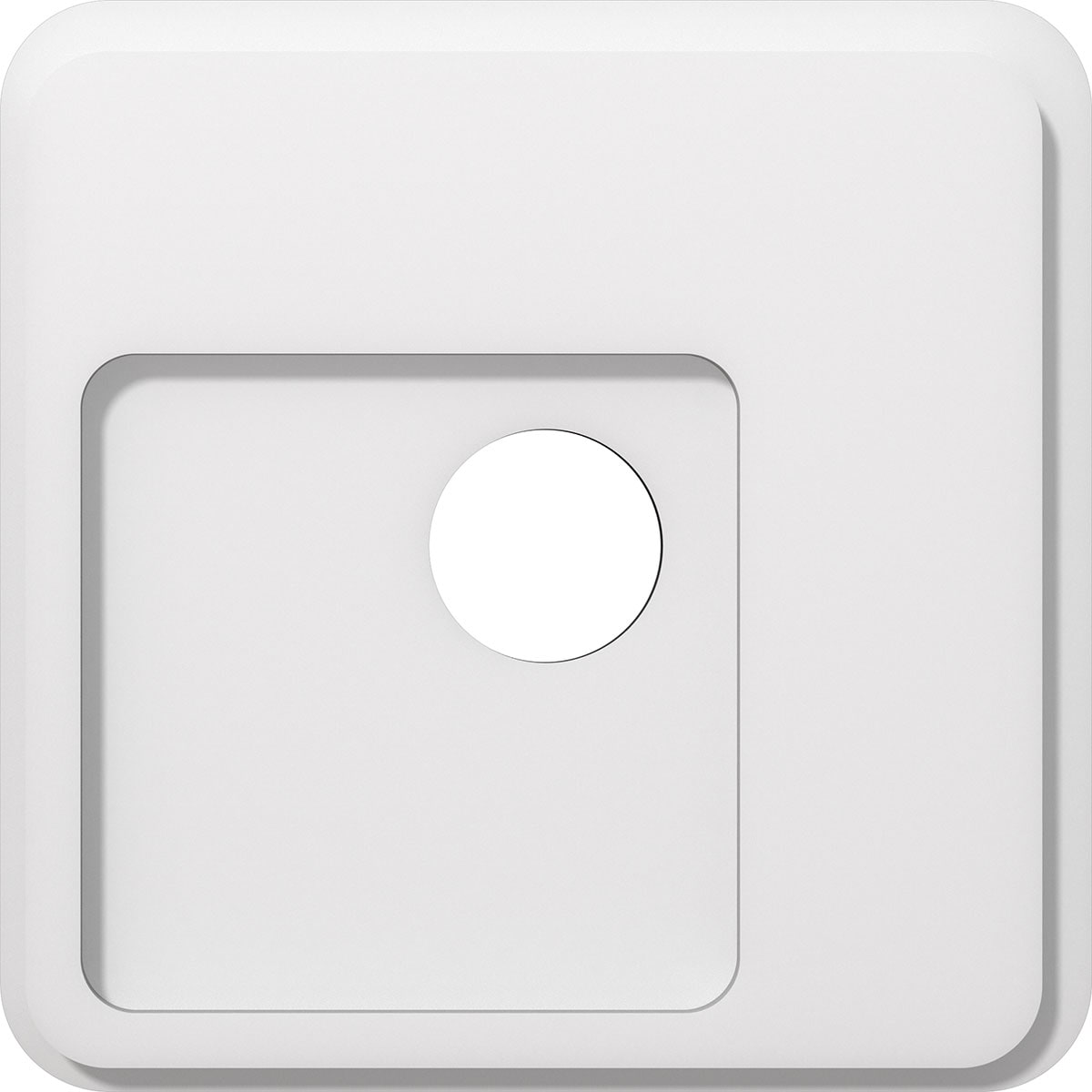 Ekena Millwork CMP14LN-03000 Lucan 14-in W x 14-in L Contemporary White PVC Whole Ceiling Medallion