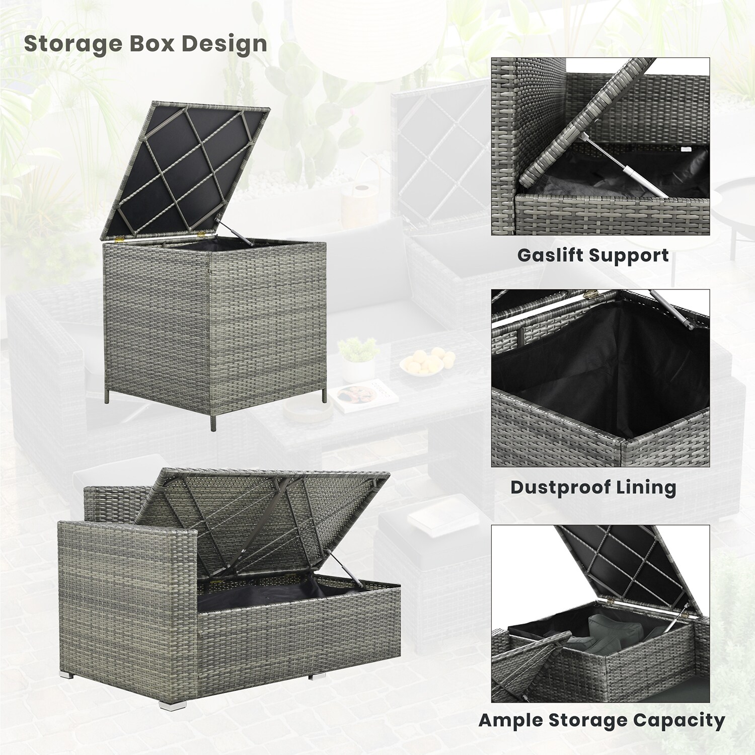 SINOFURN SYA010474GY Patio-Sofas-Daybeds - View #10