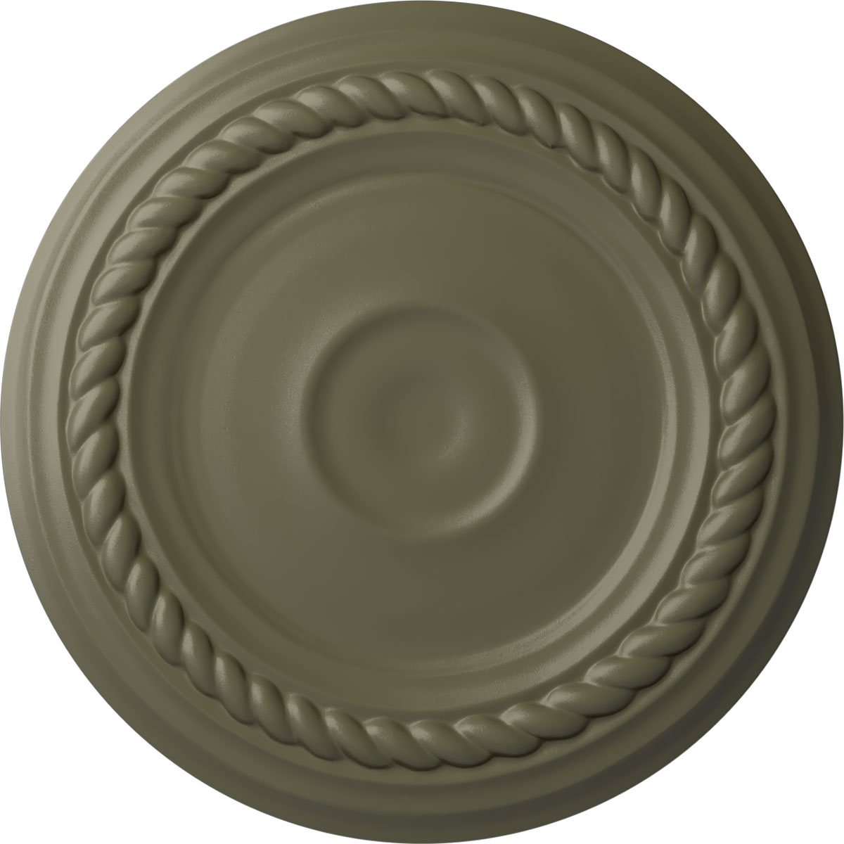 Ekena Millwork CM07ALSSF Small Alexandria 7.875-in W x 7.875-in L Painted Spartan Stone Polyurethane Whole Ceiling Medallion