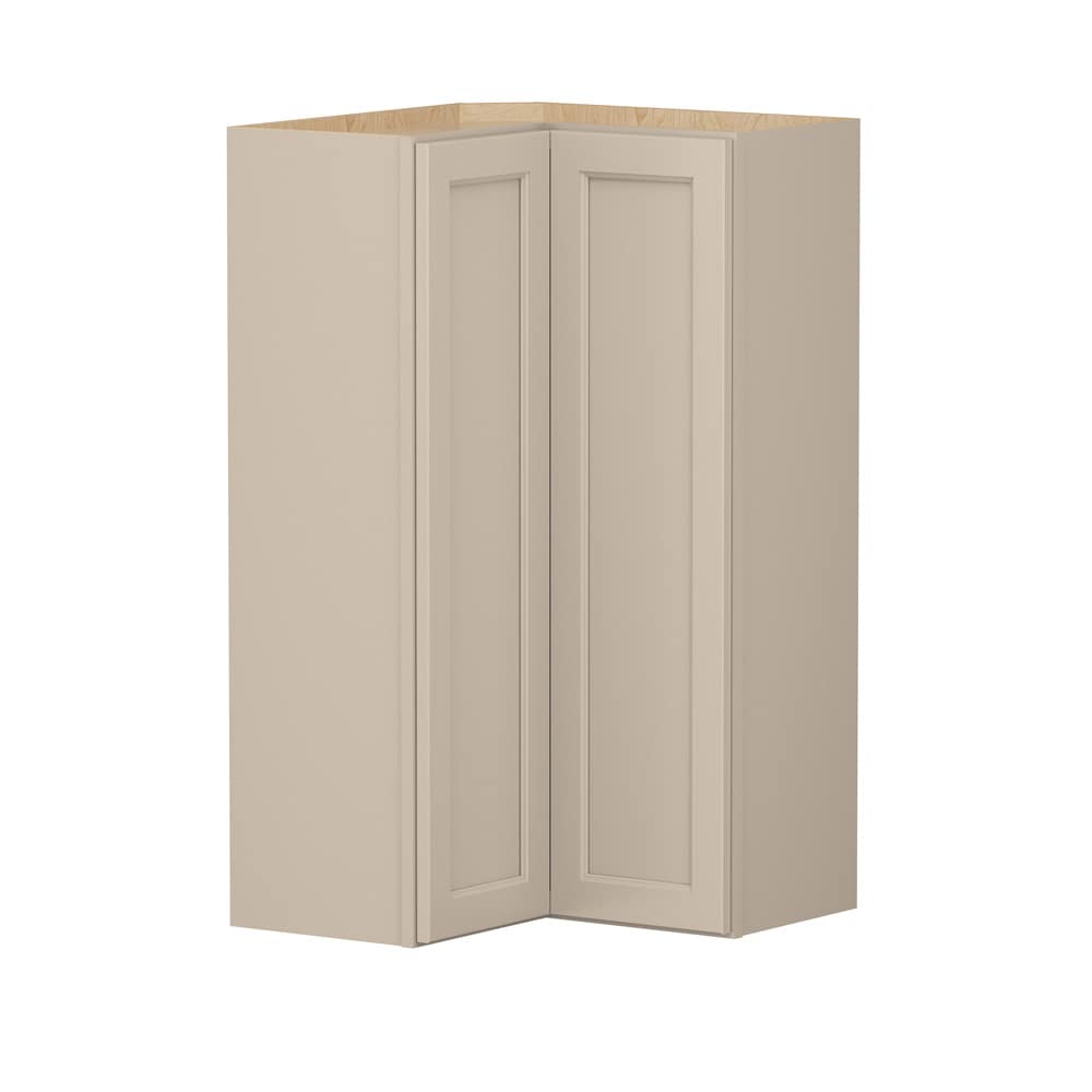 Shenandoah Glasson 24-in W x 42-in H x 12-in D Oat Painted L-Shaped Wall Fully Assembled Cabinet Recessed Panel Transitional