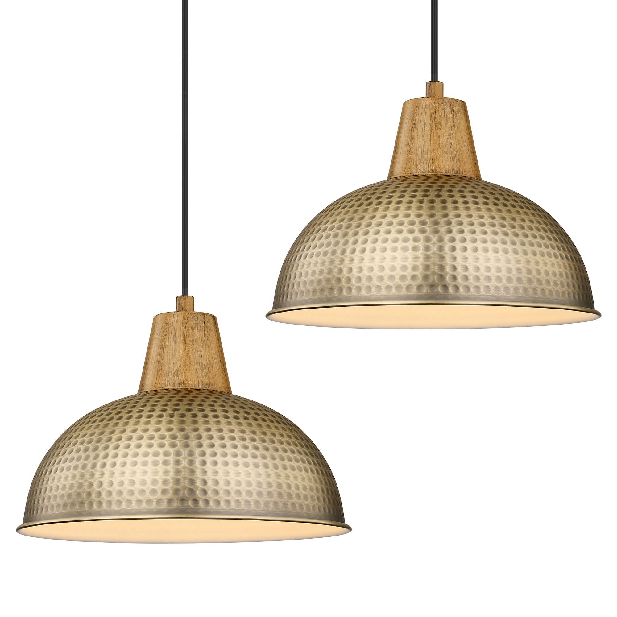 LTMATE LS4FG58MIL-2L BG JAZAVA Antique Brass Modern Globe Medium Hanging Pendant light