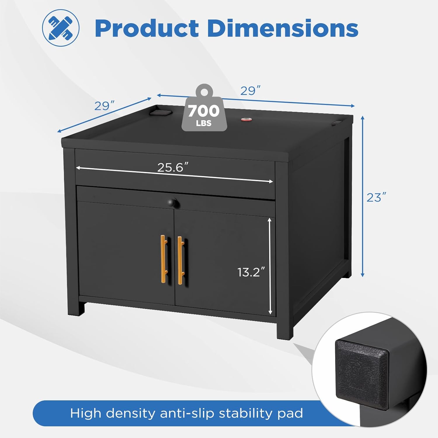 AECOJOY 16107BK-S2-LS02 Laundry-Pedestals - View #3