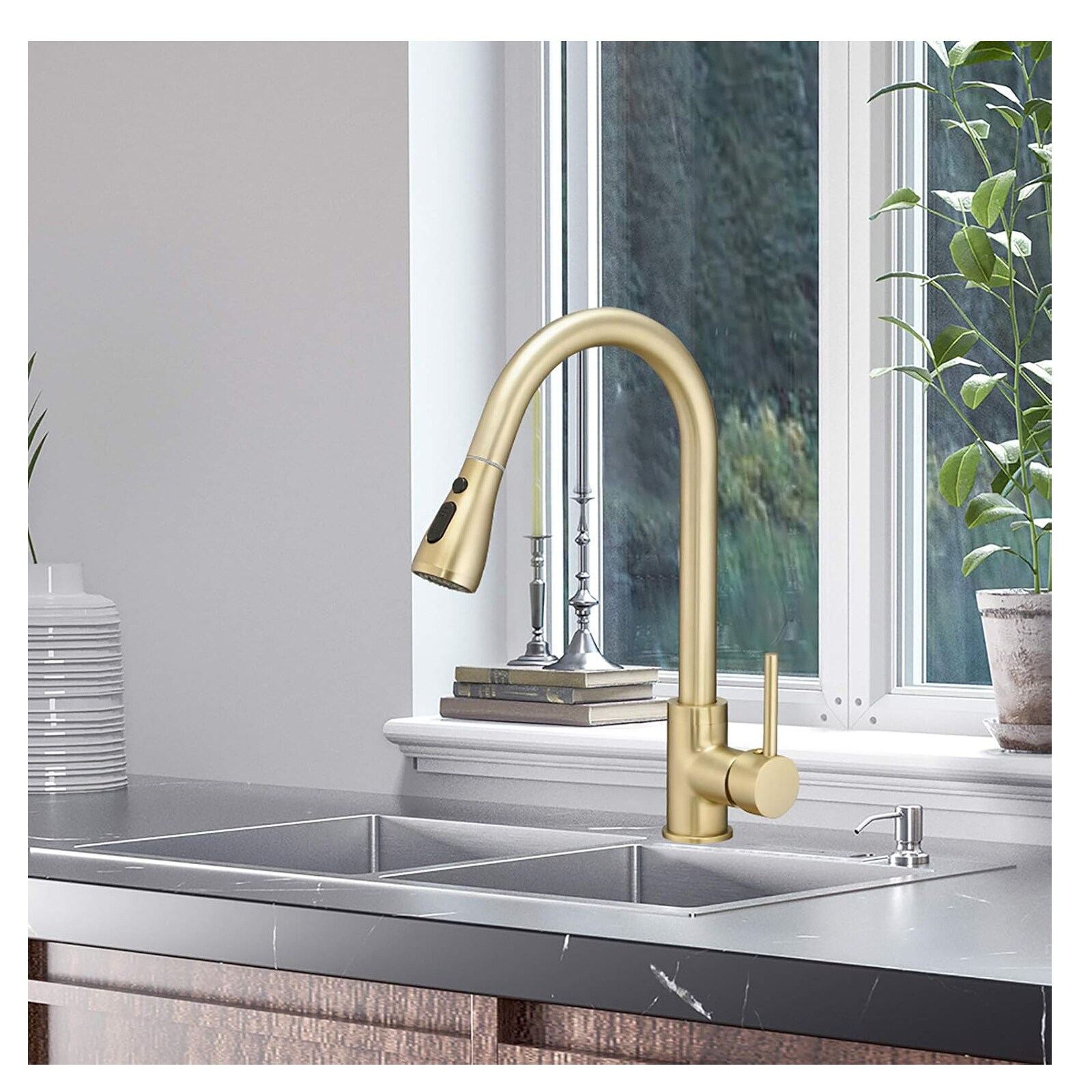 BYH B-KF002-BG Kitchen-Faucets - View #4
