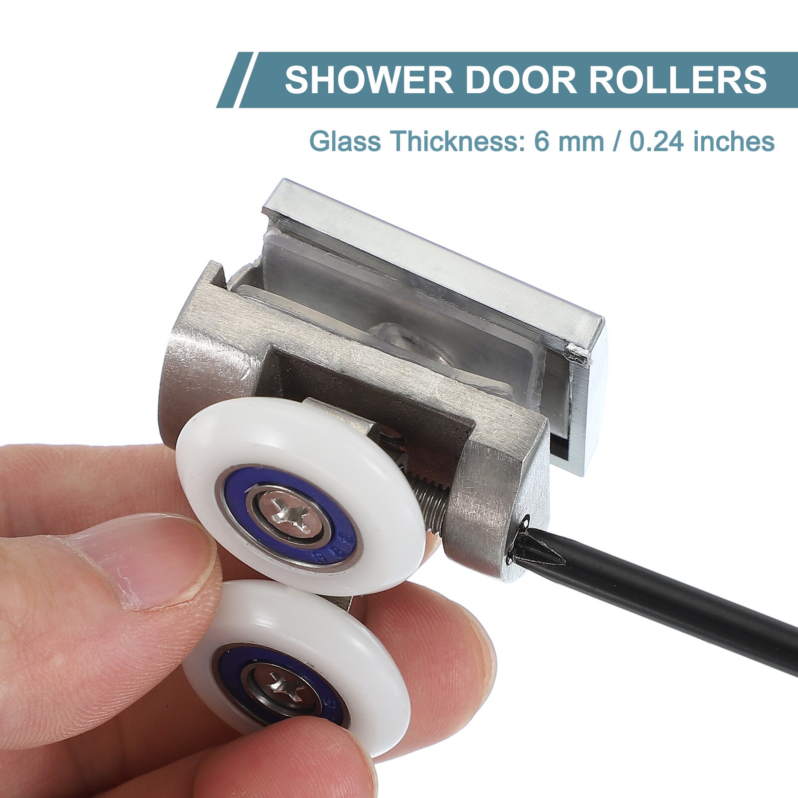 Unique Bargains S25093000UX9328 Tub-Shower-Door-Rollers - View #3