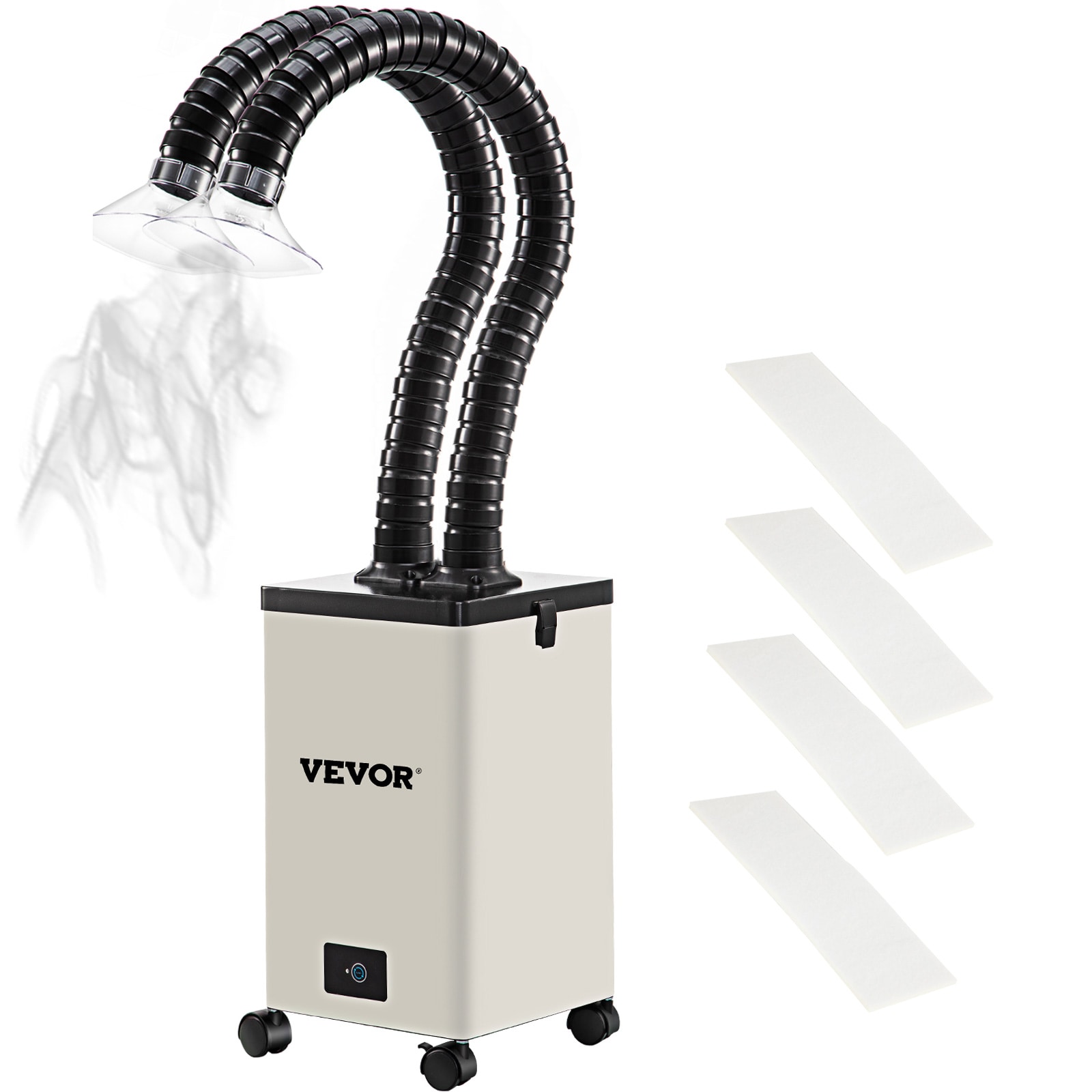 VEVOR Soldering Fume Extractor 4500-Speed White Air Purifier (Covers: 2.1-sq ft) YW150W110220VI9FMV5 Sansujyuku sansujyuku.com