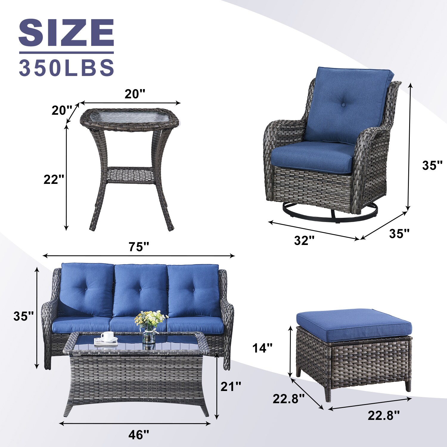 Rilyson FS1519026X2024016-1 Patio-Conversation-Sets - View #4
