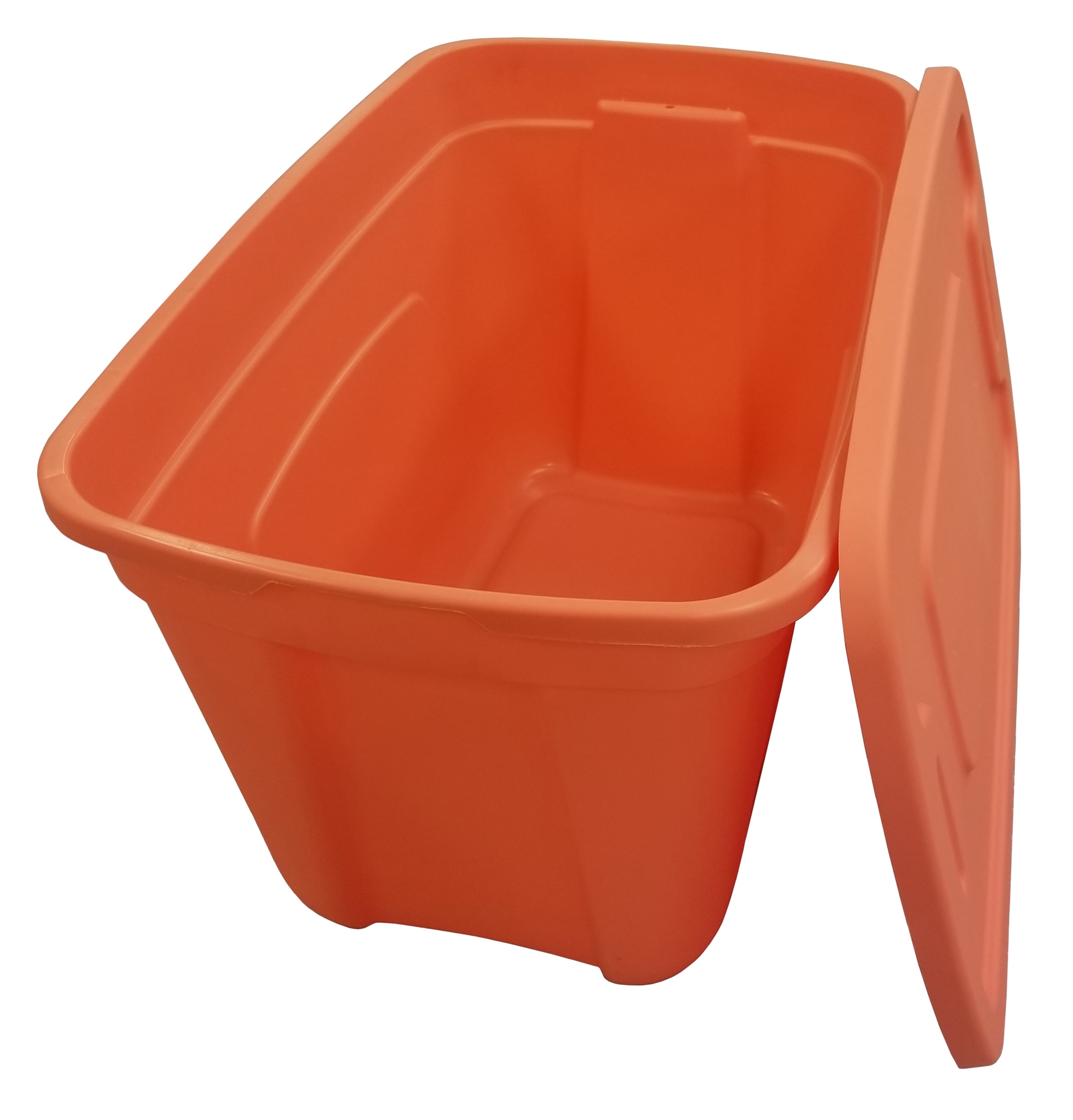 Style Selections Medium 18-Gallons (72-Quart) Coral Tote with Standard Snap  Lid in the Plastic Storage Containers department at