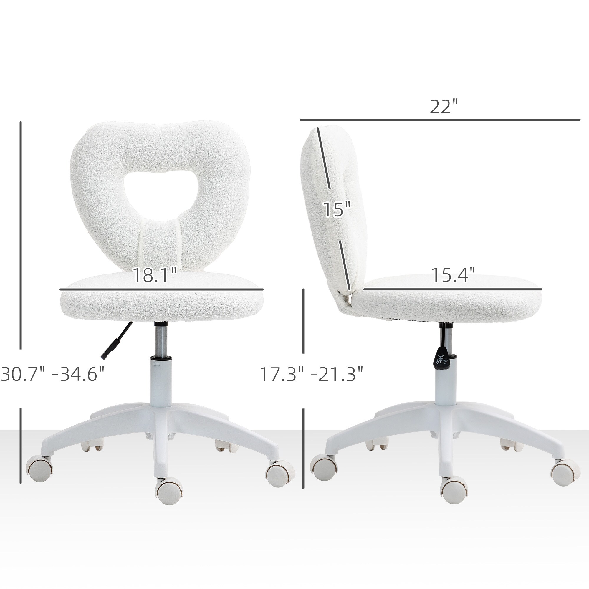 HomCom 921-835V00WT Office-Chairs - View #3