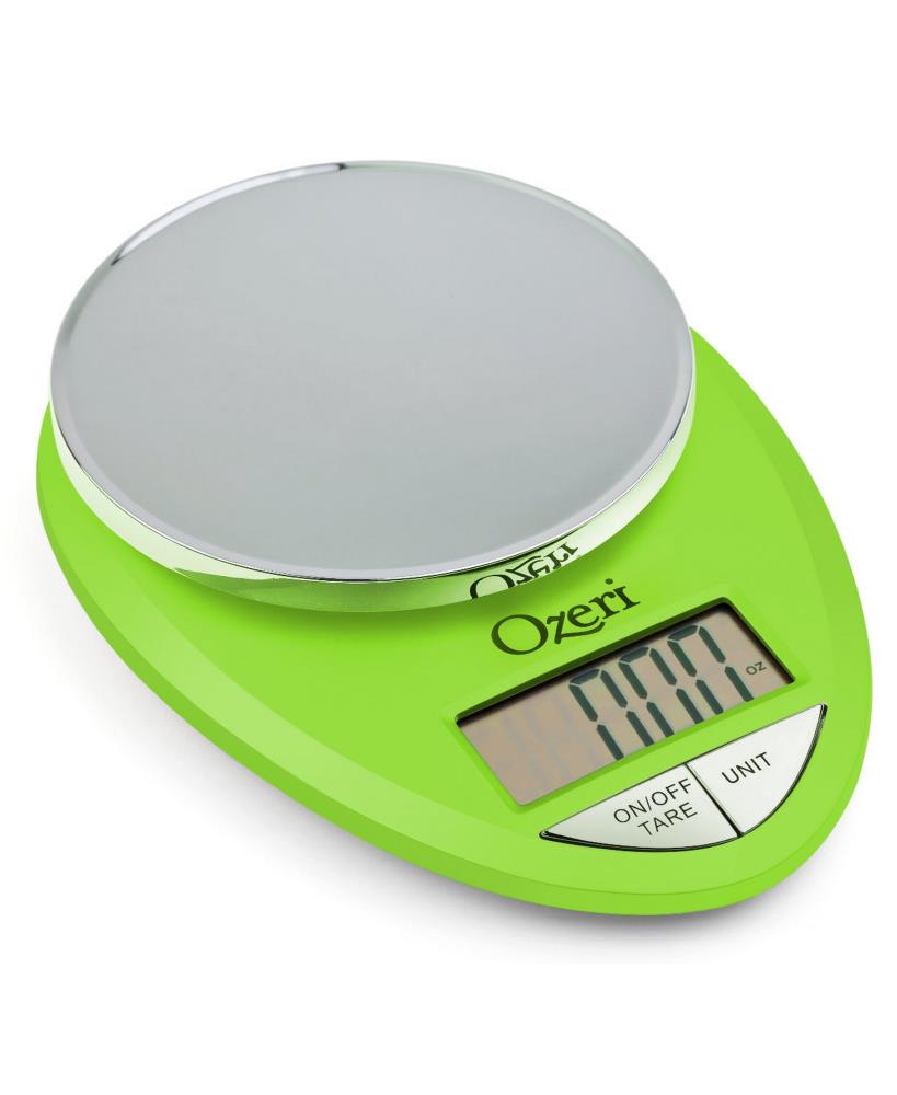 Ozeri Pro Digital Kitchen Food Scale, Green, 0.05 oz to 12 lbs