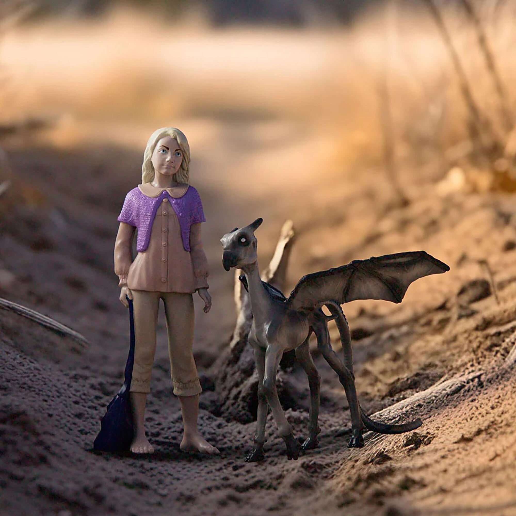 Luna Lovegood and Baby Thestral Collectible Figurine Set