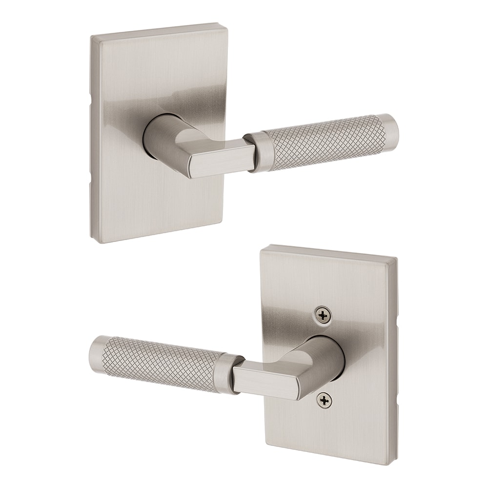 Kwikset Signature Series 97201-121 Prava Knurled Satin Nickel Universal Interior Hall/Closet Passage Door Handle