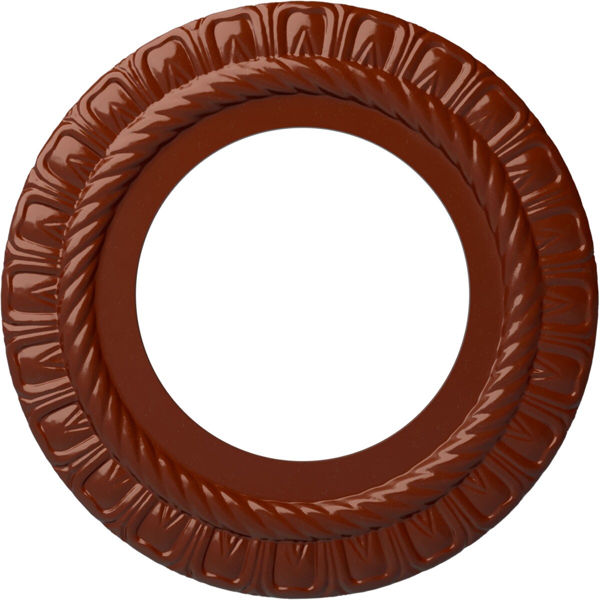 Ekena Millwork CM10CLFIF Claremont 10.625-in W x 10.625-in L Painted Firebrick Polyurethane Whole Ceiling Medallion