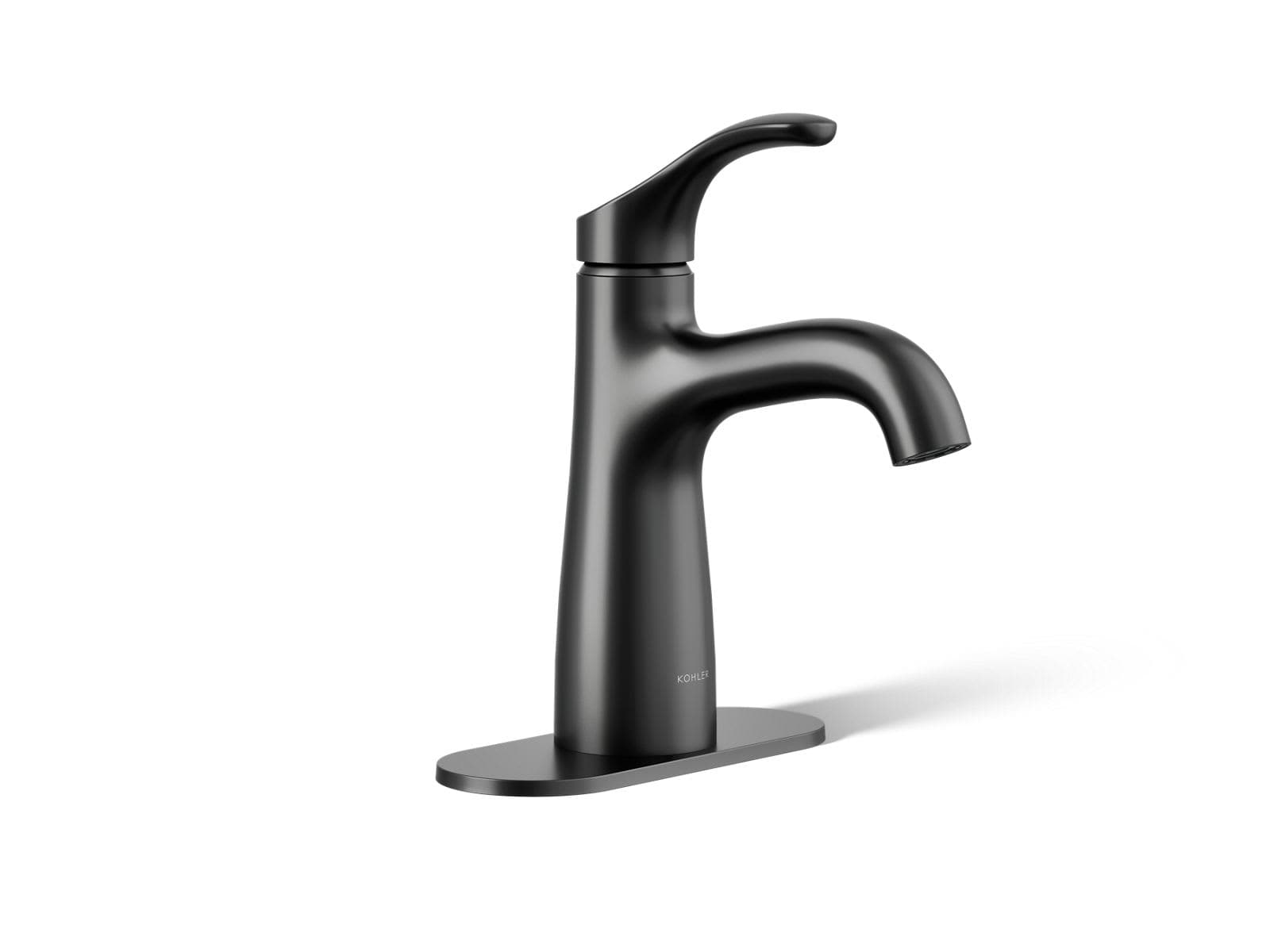 KOHLER 27389-4-BL Simplice 1.2 GPM Single Hole Lavatory Faucet in Matte Black (Valve Included)
