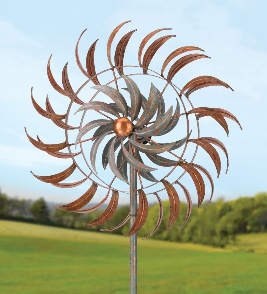 Regal Art & Gift Blue Copper Aluminum Wind Spinner 11751 at Lowes.com