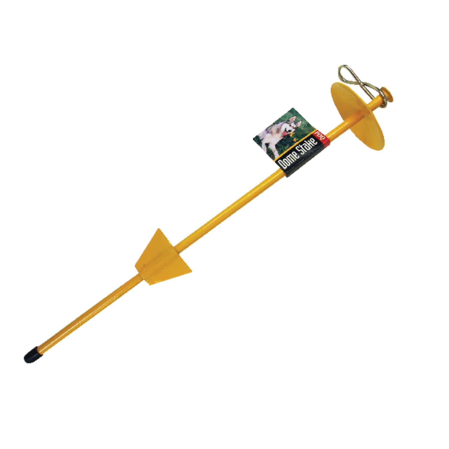 Boss Pet  Yellow Dome Cast Malleable Steel Dog Tie Out Stake Large