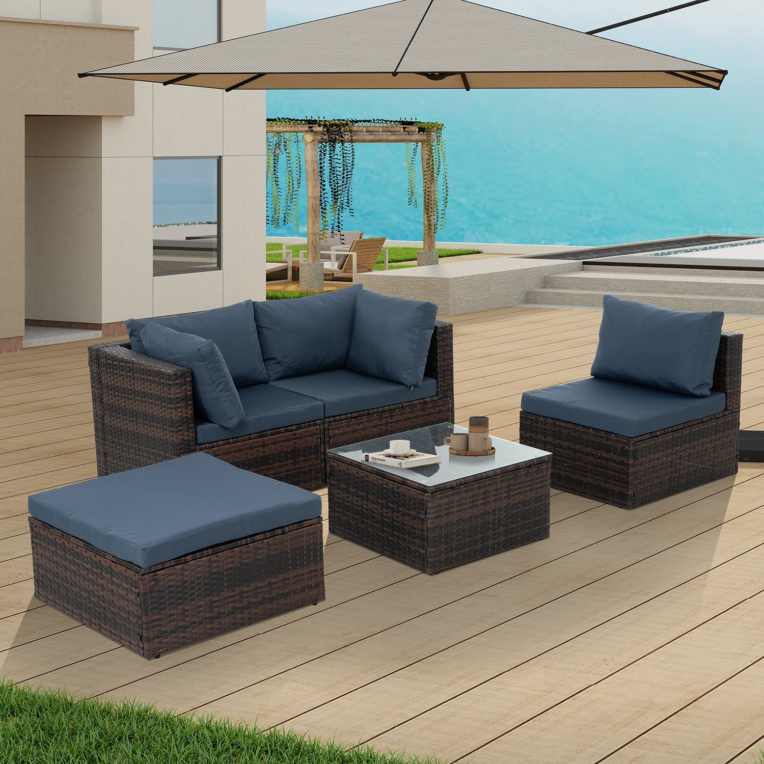 SINOFURN SYB790006BL Patio-Sofas-Daybeds - View #2