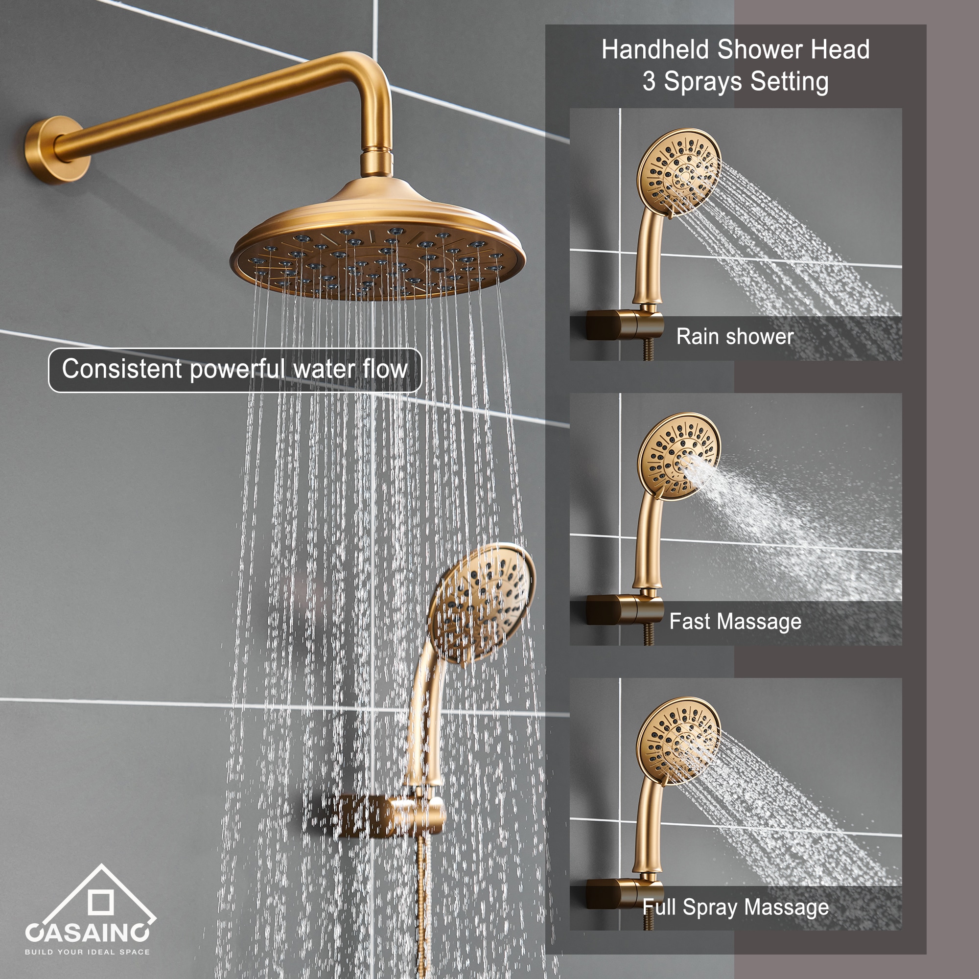 CASAINC CASA04BN-10 Showerhead-Bar-Panels - View #2