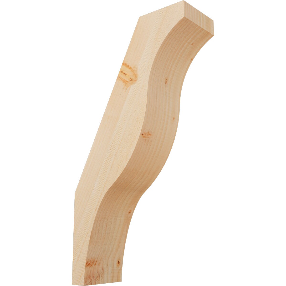 Ekena Millwork BRC06X14X26FST00SDF 5-1/2-in x 14-in x 26-in Douglas Fir Unfinished Wood Funston Smooth Knee Brace