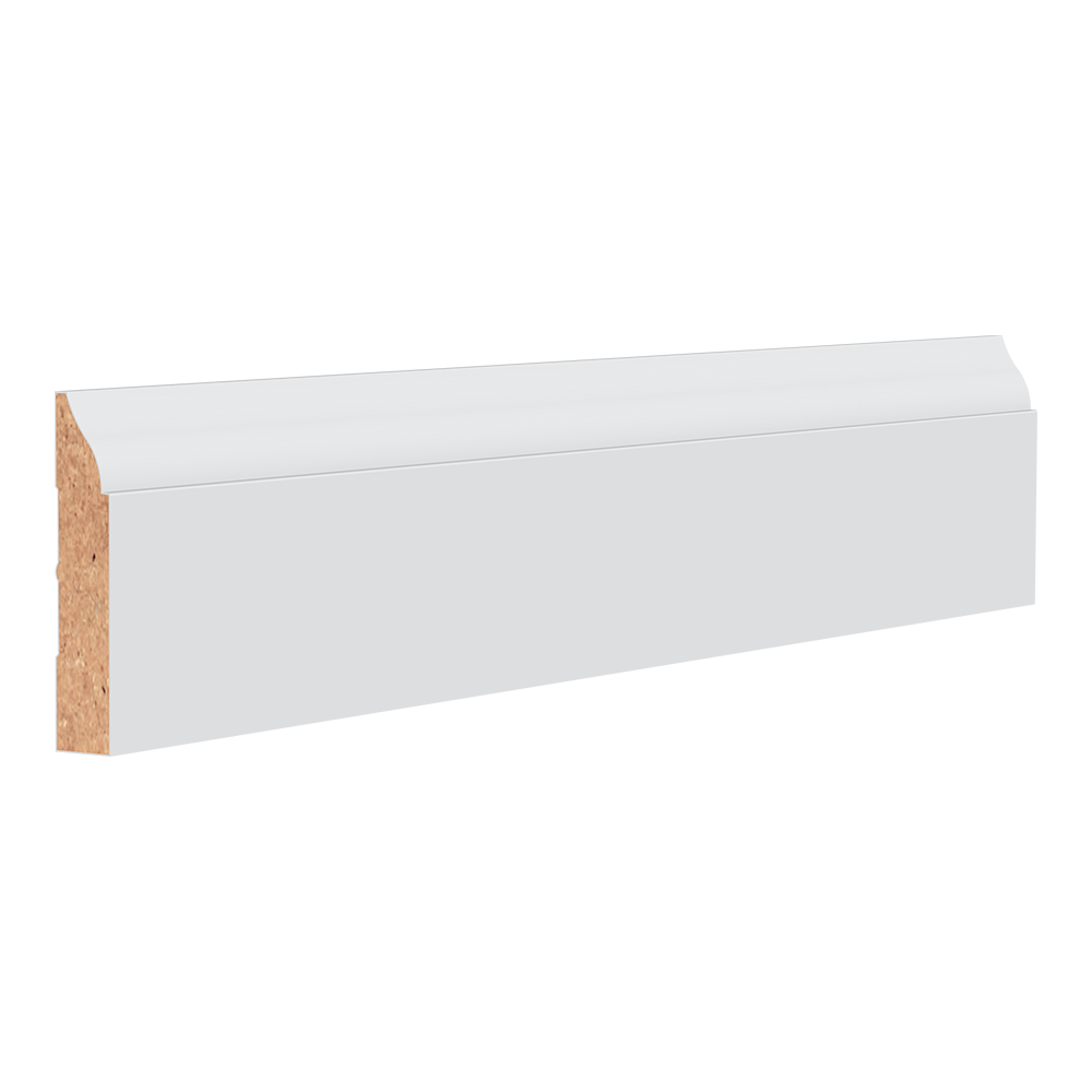 RELIABILT 7/16-in x 2-1/4-in x 8-ft Traditional Primed MDF 625 Baseboard Moulding #625-MDF8