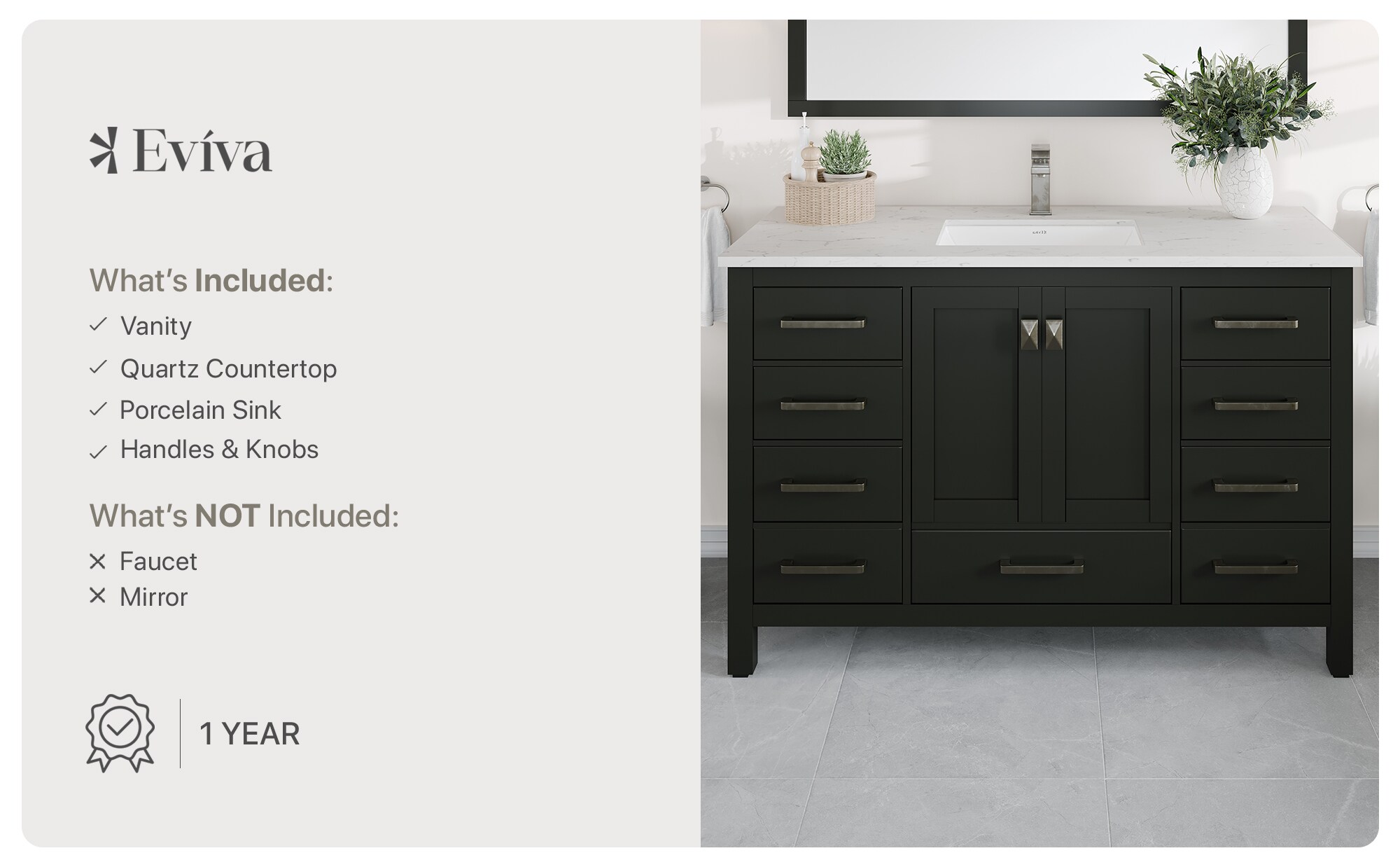 Eviva TVN414-48X18ES-Q Bath-Vanity-Combo - View #9